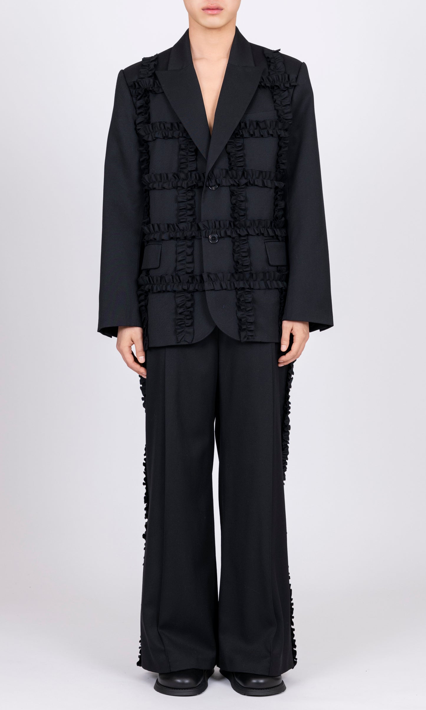 Ruffle Blazer