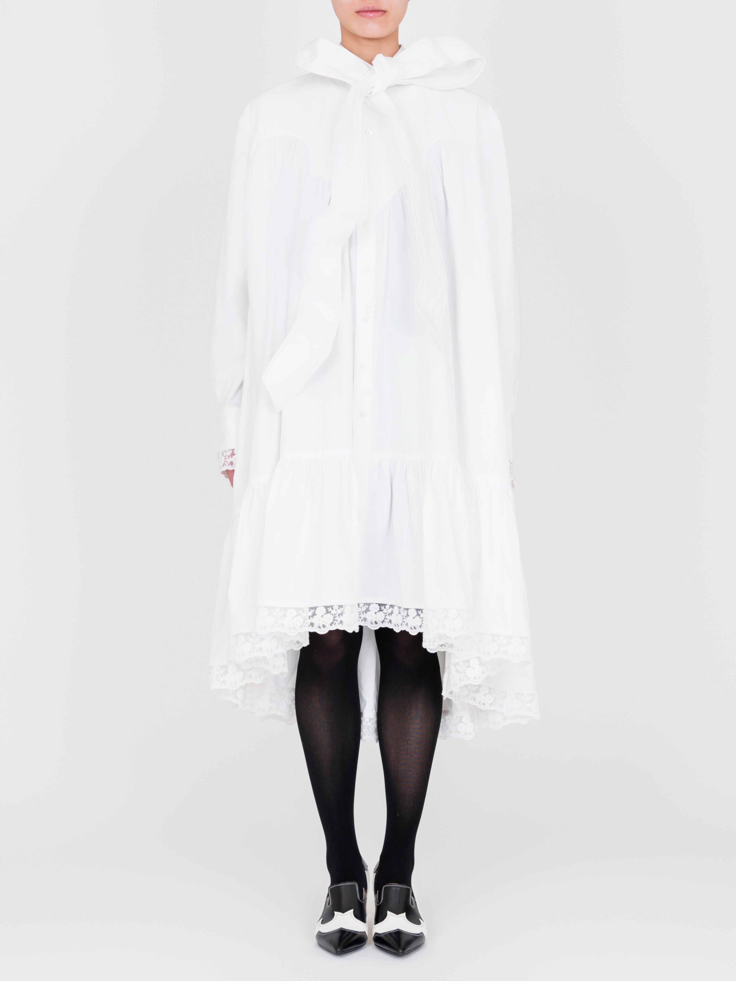 Lace Trimmed Ribbon Dress VIVIANO lace-trimmed-ribbon-dress-viviano