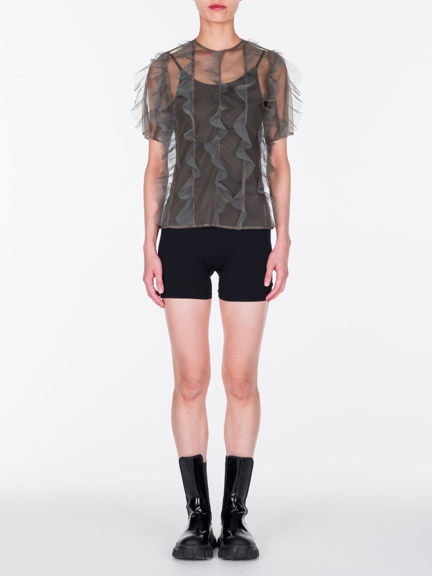 Tulle Ruffle Top