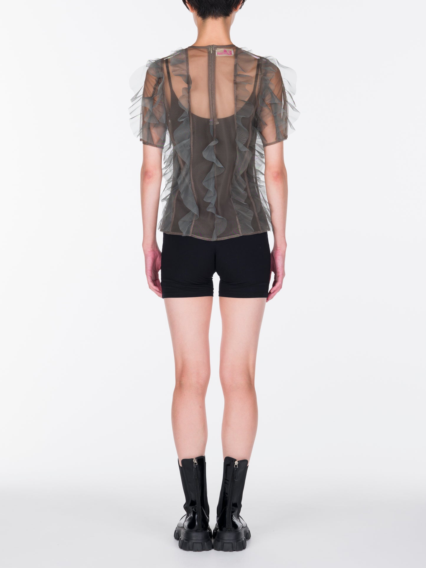 Tulle Ruffle Top