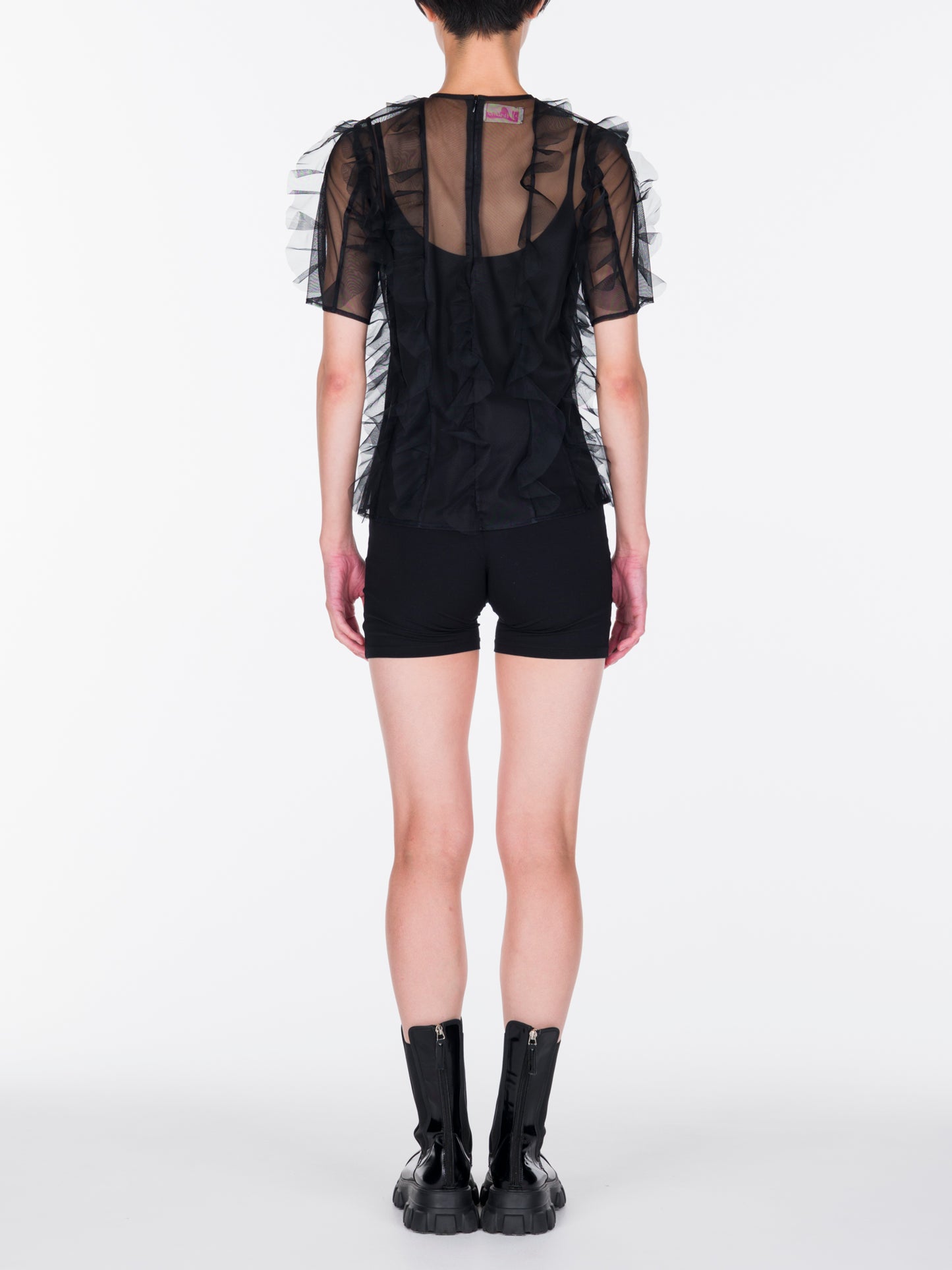 Tulle Ruffle Top