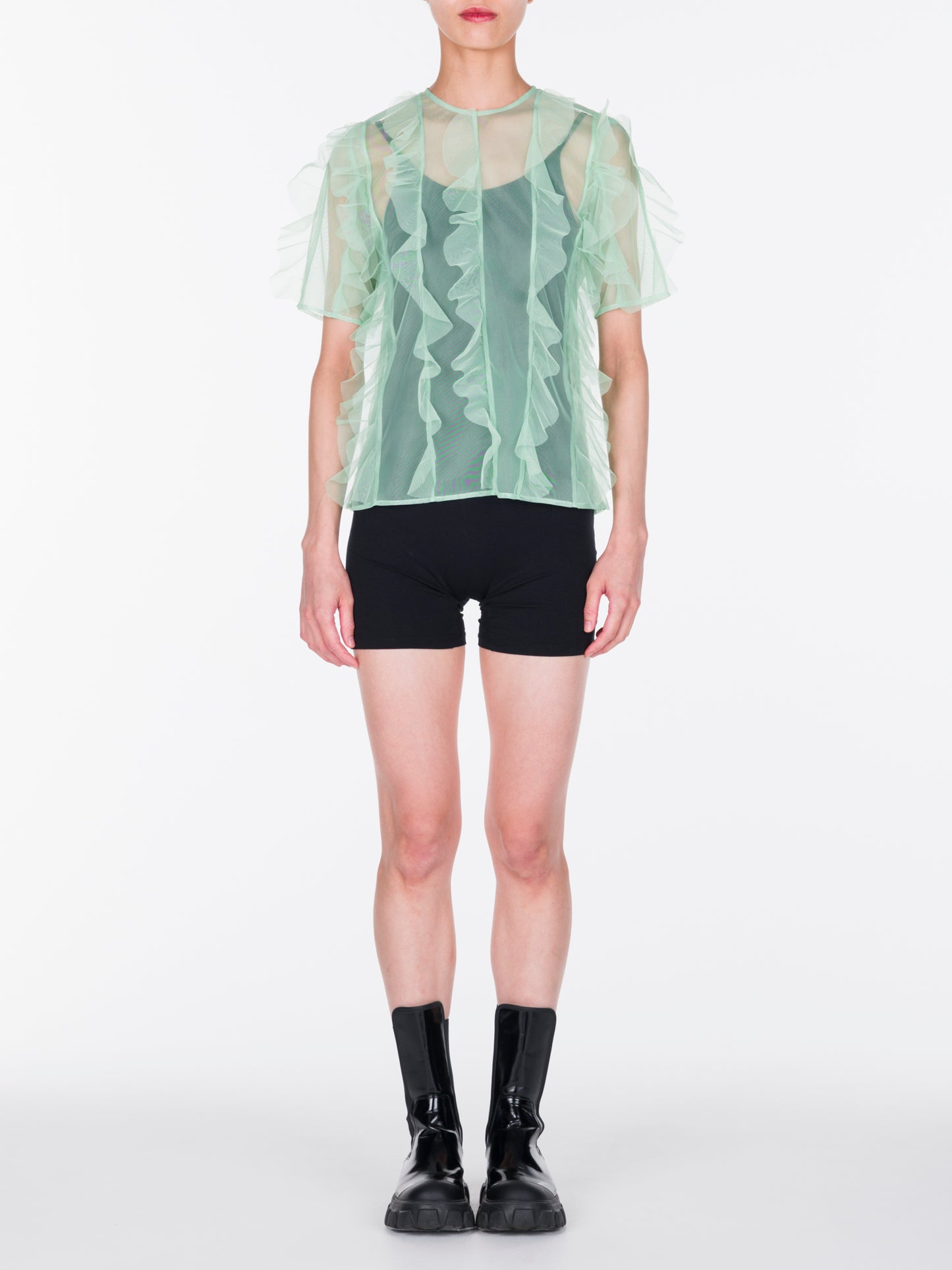 Tulle Ruffle Top