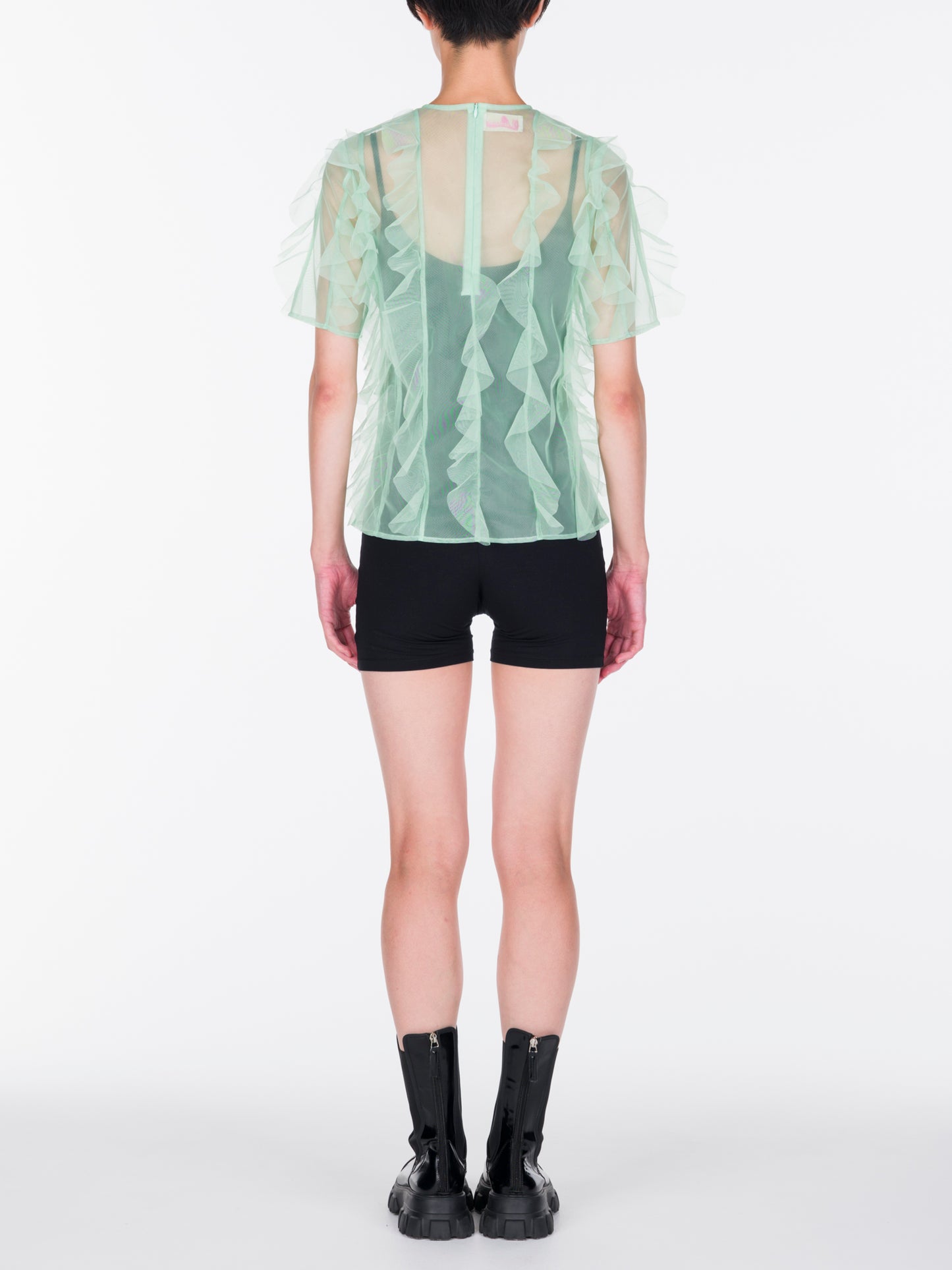 Tulle Ruffle Top