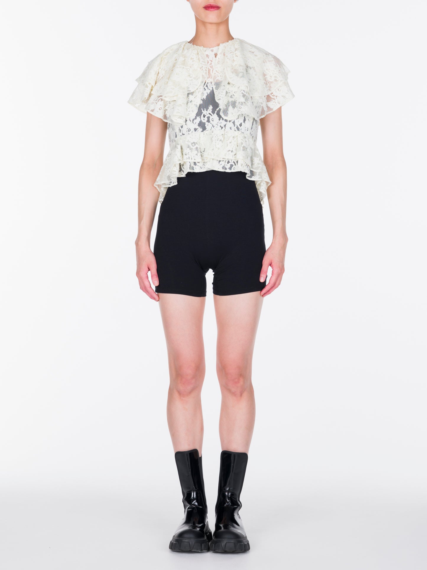 Double Collar Lace Top