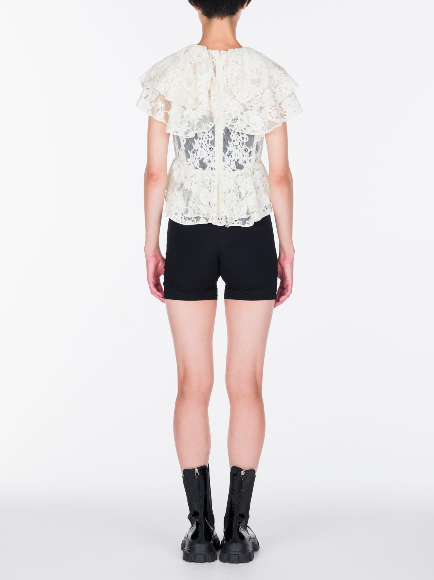 Double Collar Lace Top