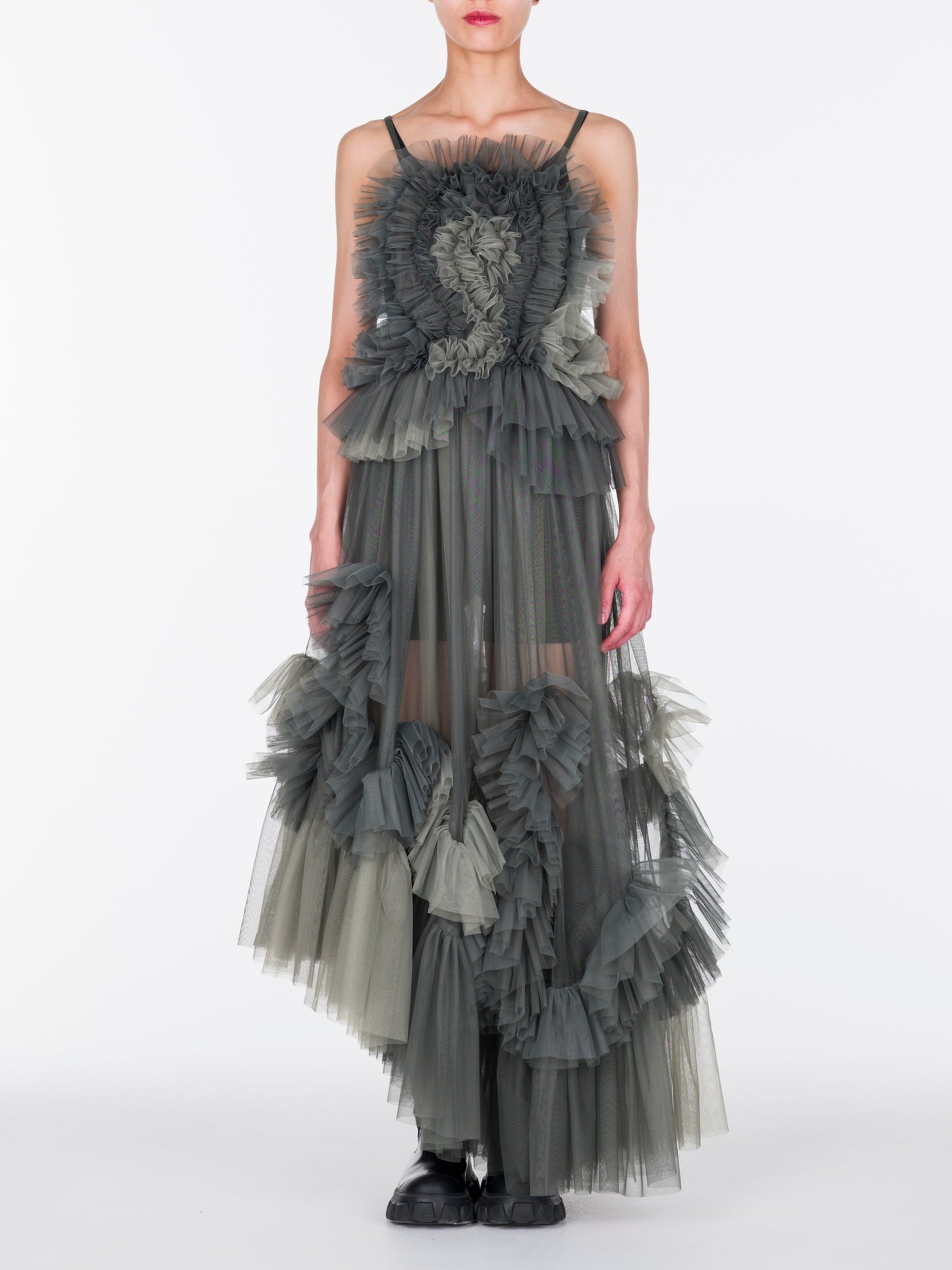 Tulle Ruffle Cami Dress