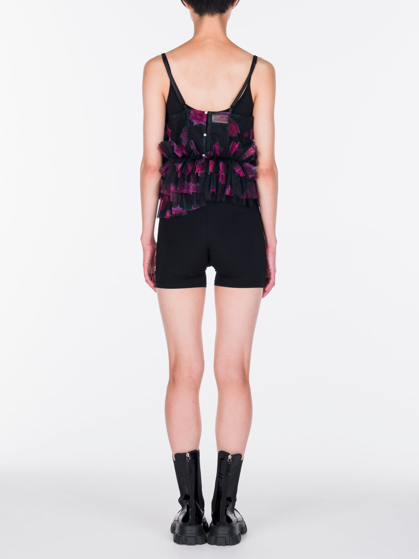 Tulle Ruffle Cami Top