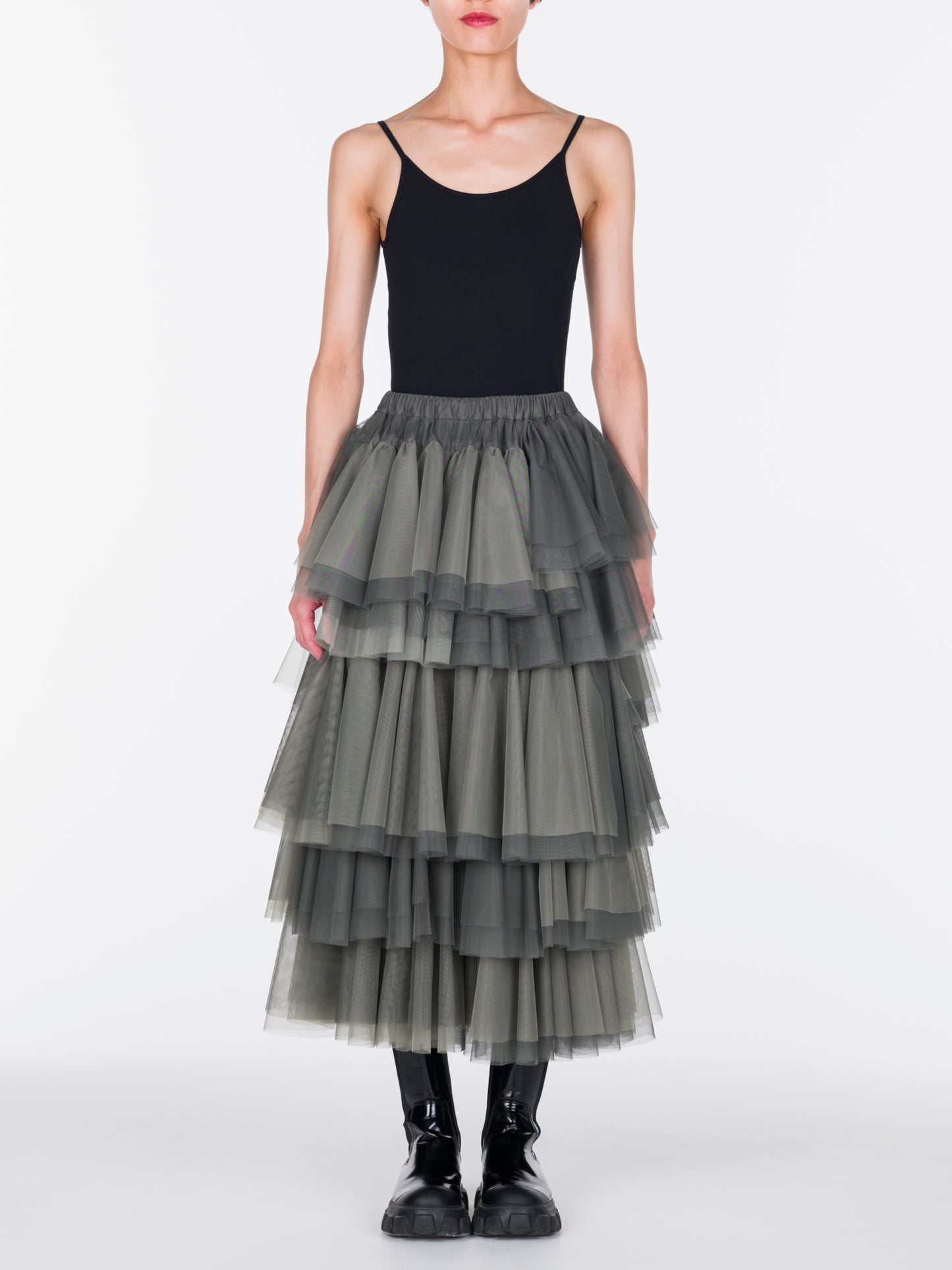 Tulle Ruffle Tiered Skirt