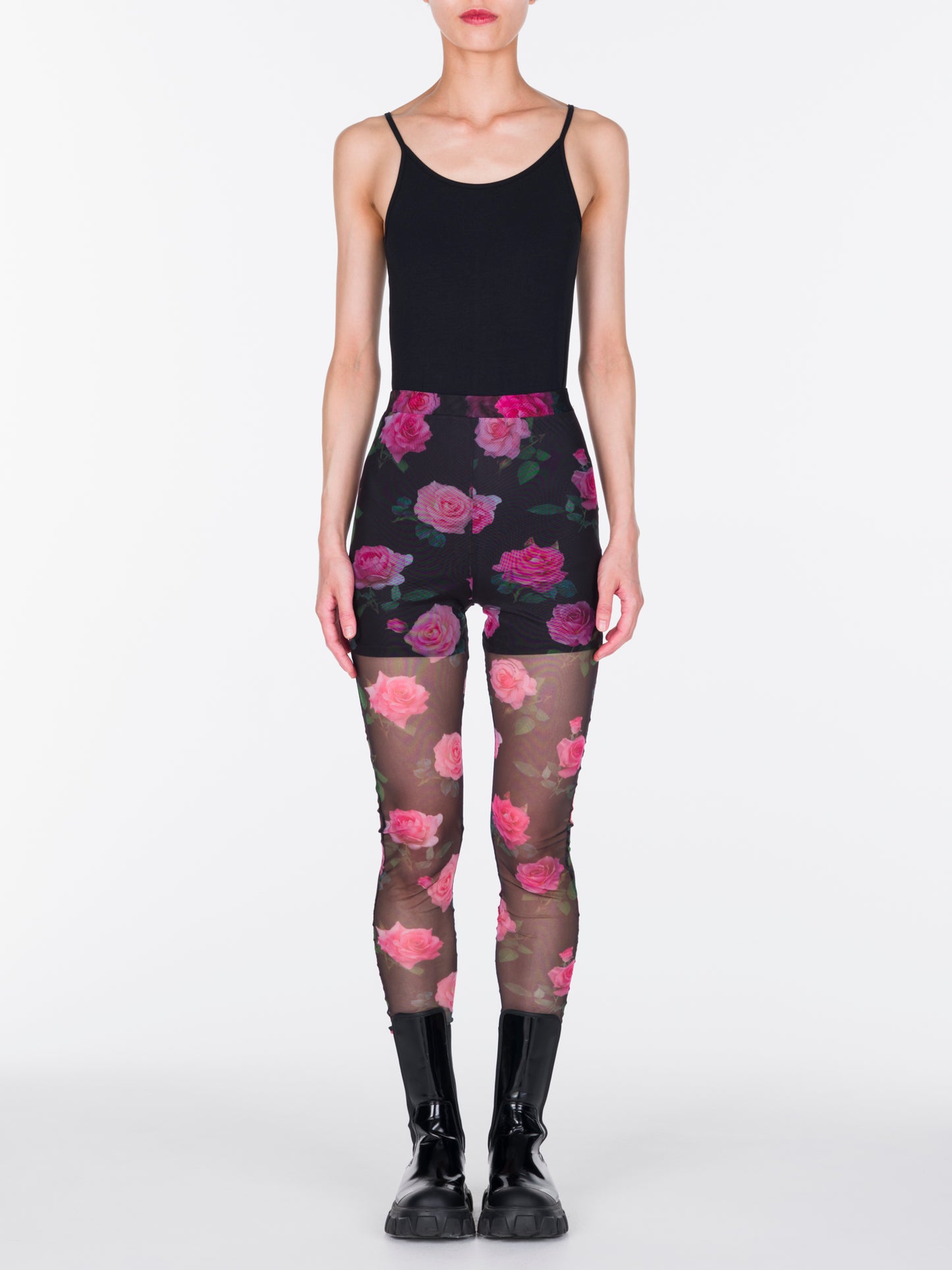 Printed Mesh Leggings