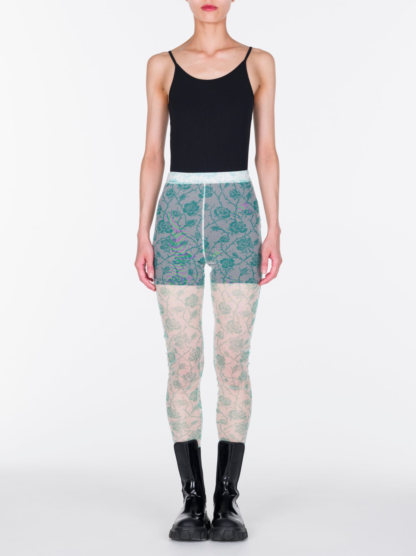Printed Mesh Leggings