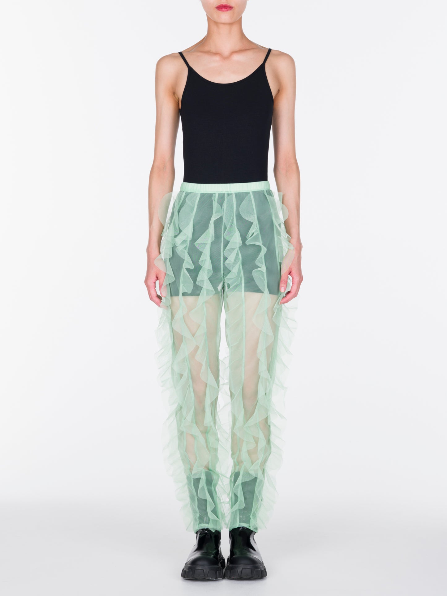 Ruffle Tulle Leggings