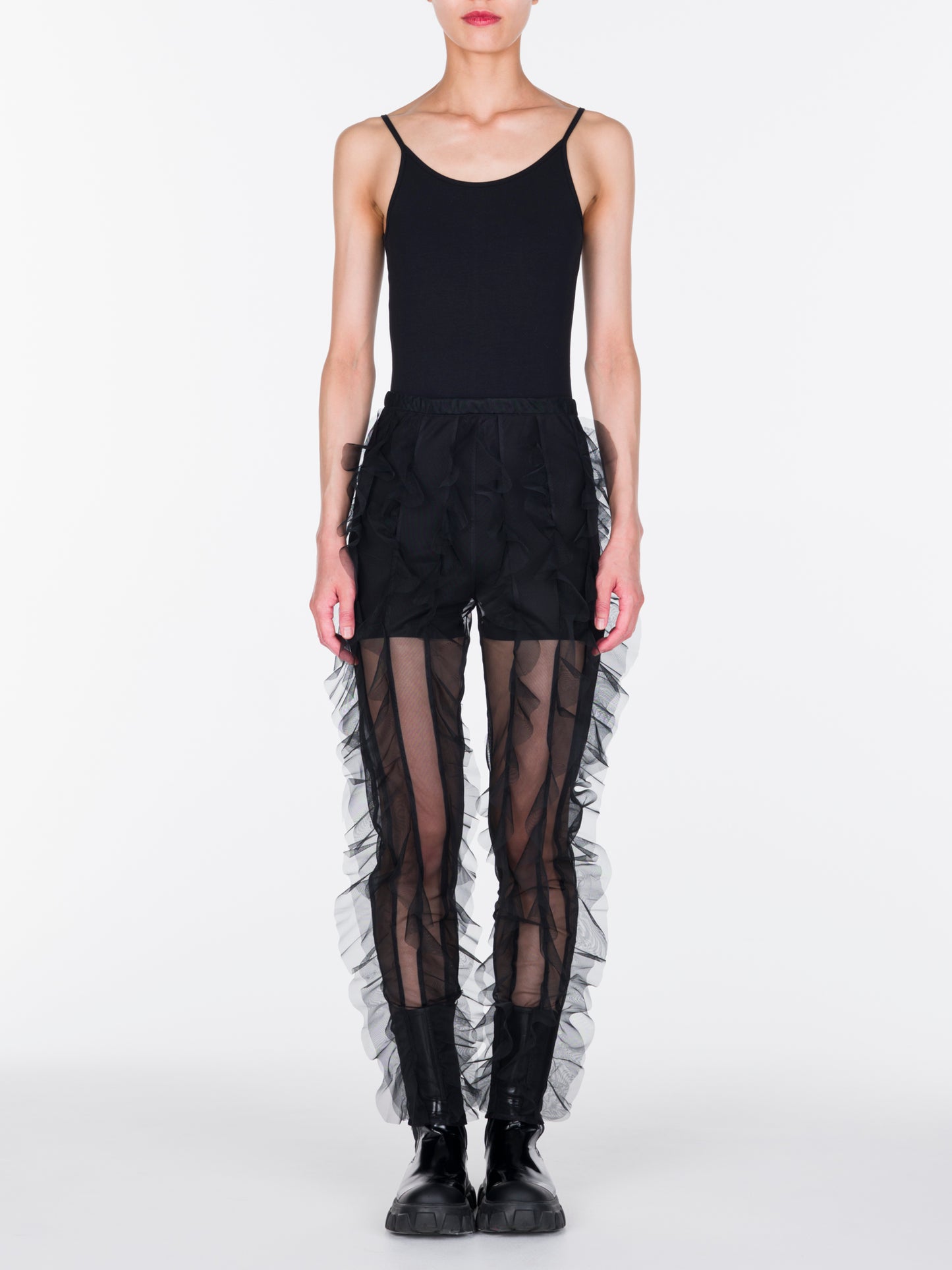 Ruffle Tulle Leggings