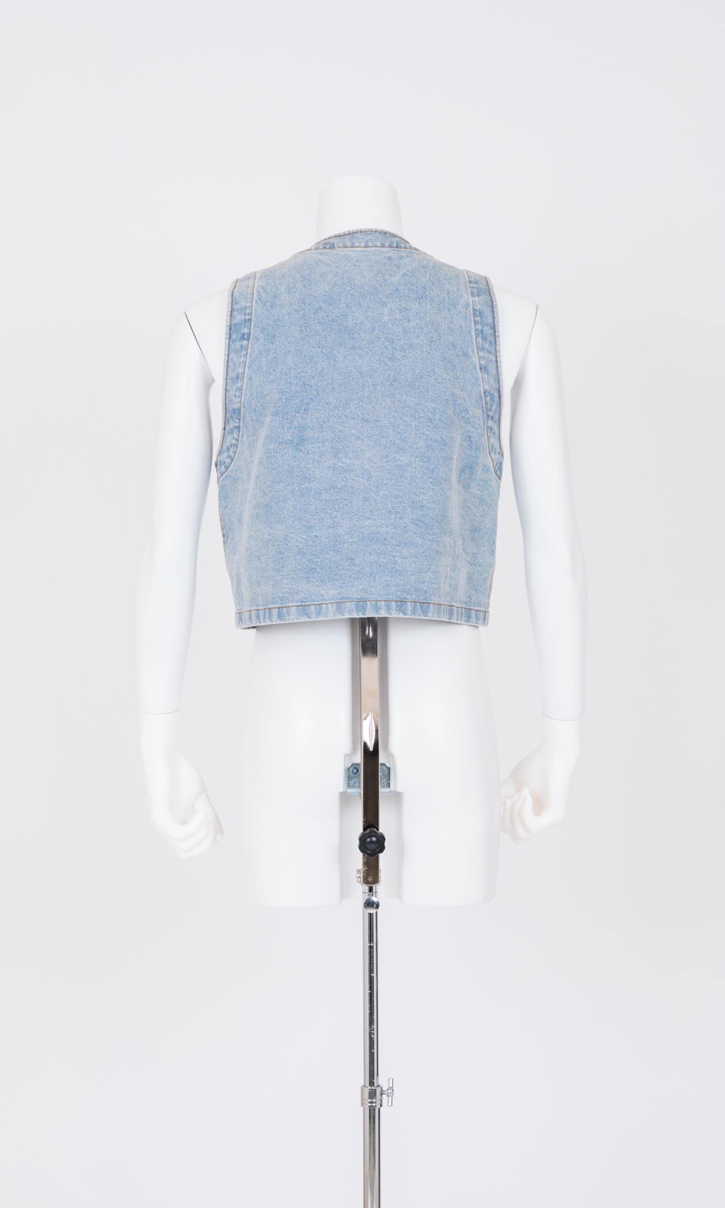 Ruffle Denim Vest