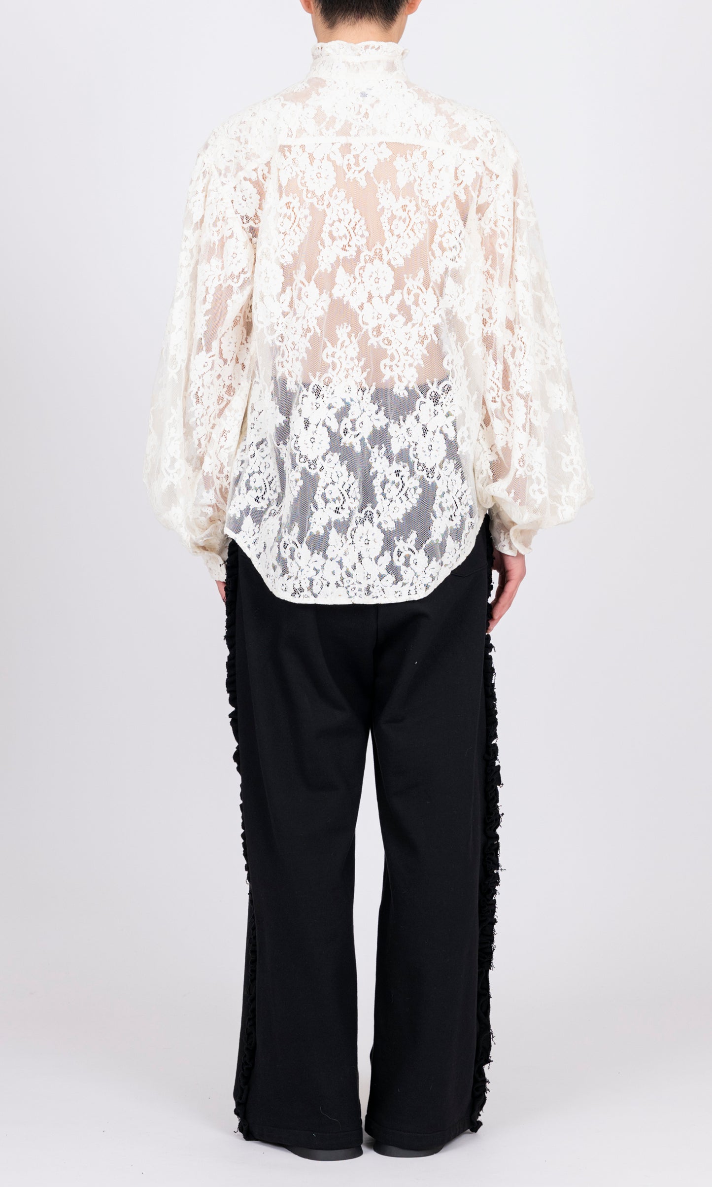 Ruffle Collar Lace Shirt