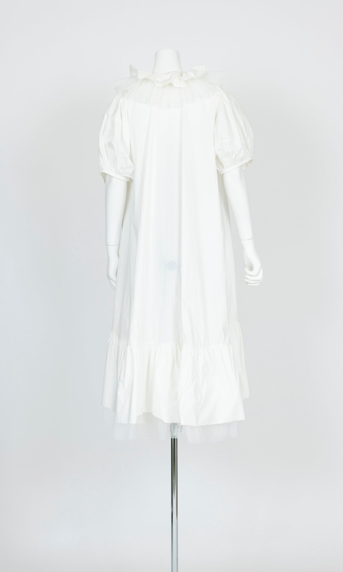 Tulle Layered Puff Sleeve Dress