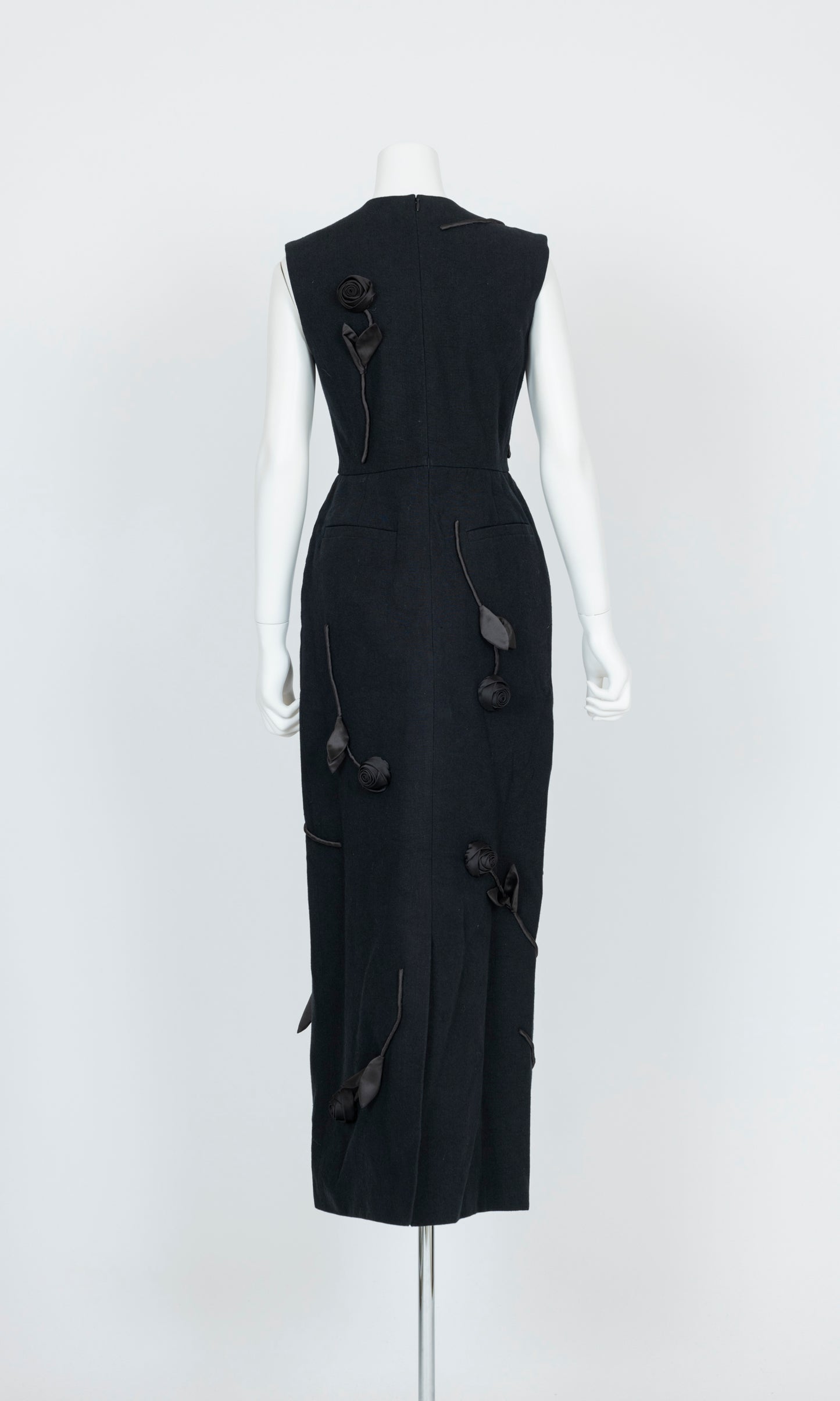 Flower Applique Sleeveless Dress