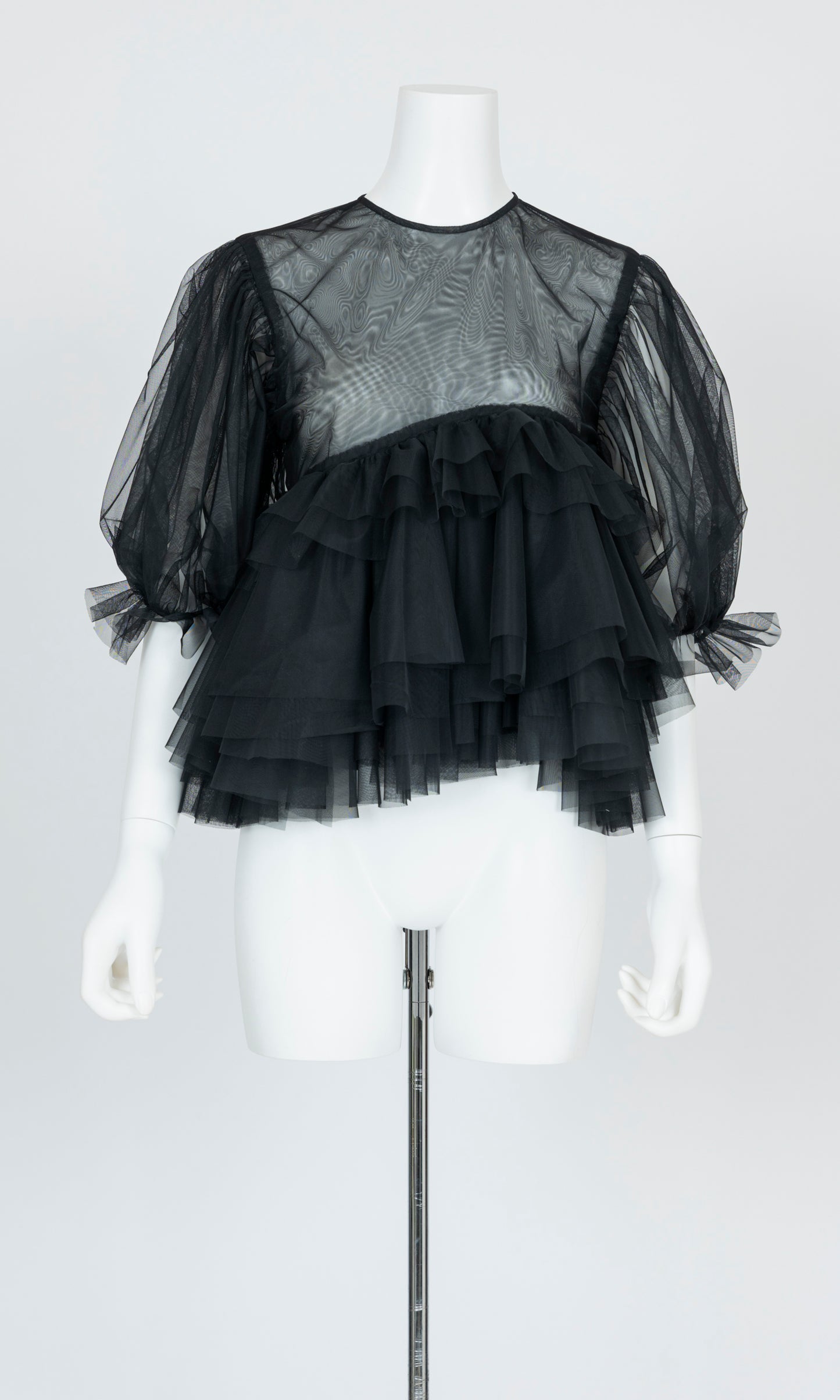 Tulle Puff Sleeve Top