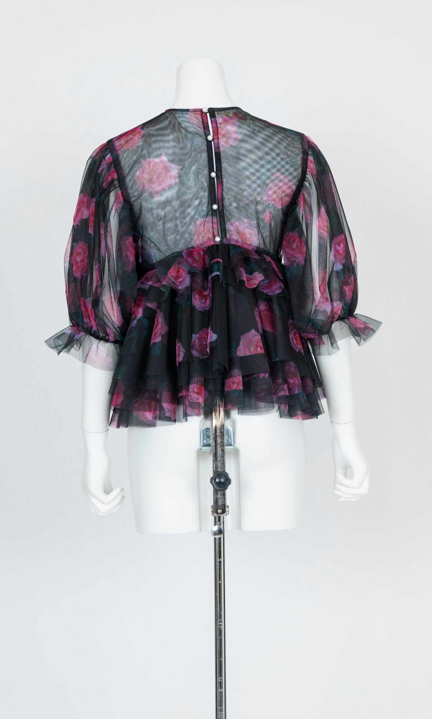 Tulle Puff Sleeve Top