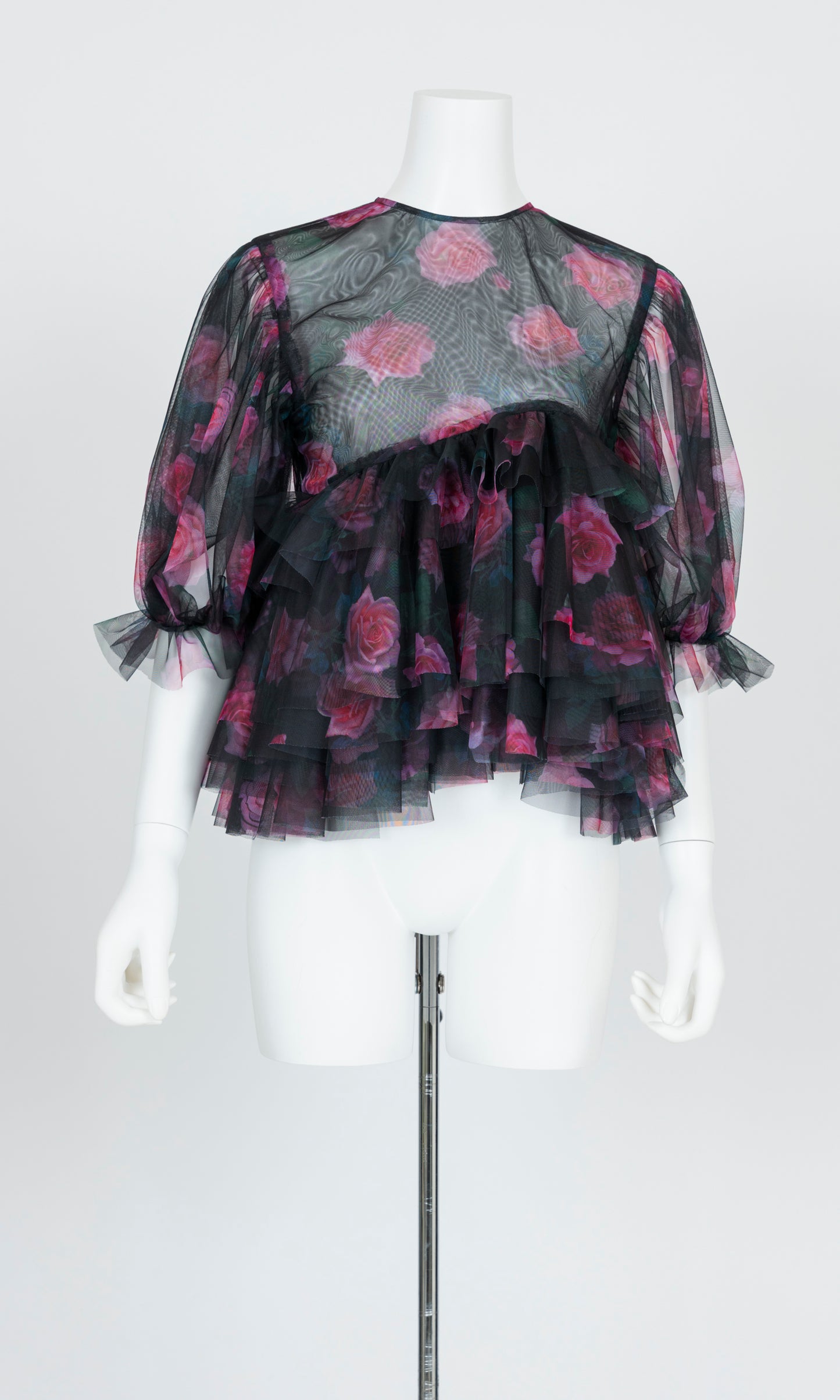 Tulle Puff Sleeve Top