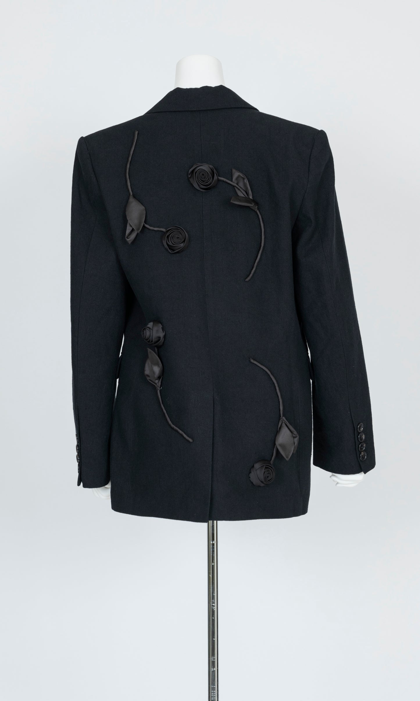 Flower Appliqué Blazer