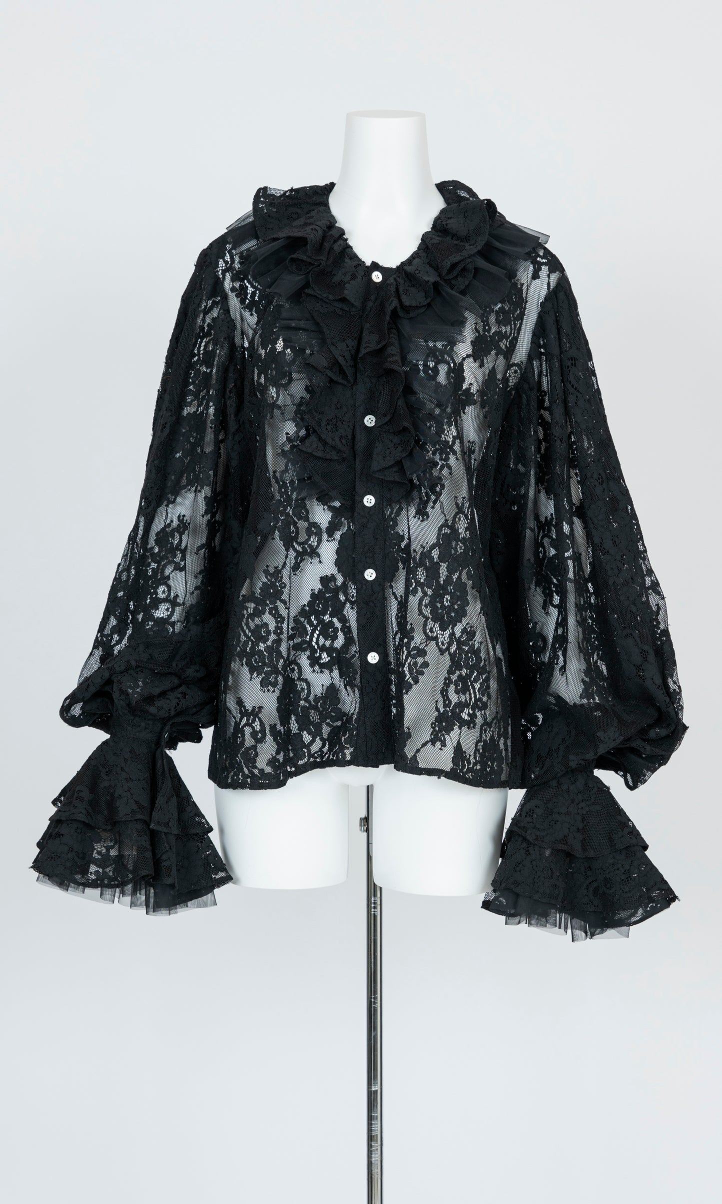 Tulle Layered Lace Shirt