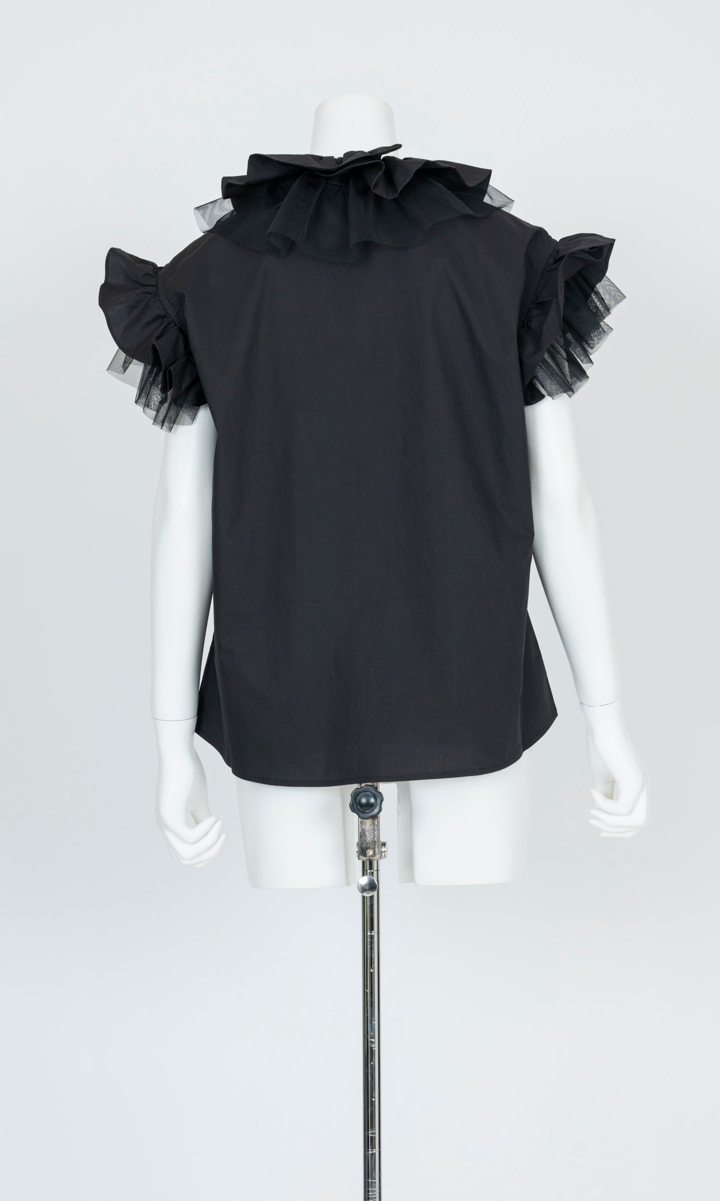 Tulle Layered Sleeveless Shirt