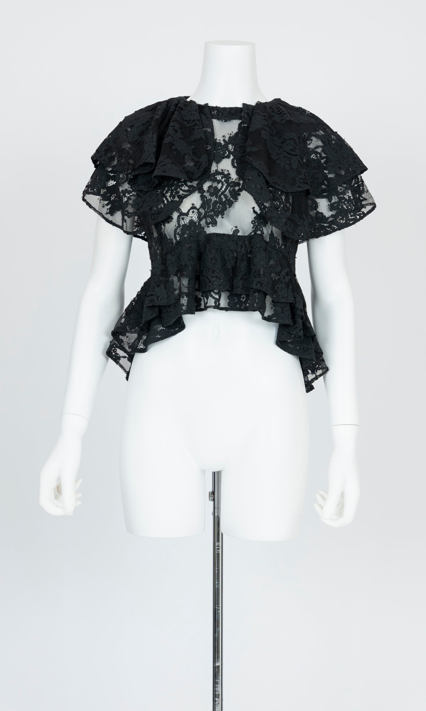 Double Collar Lace Top