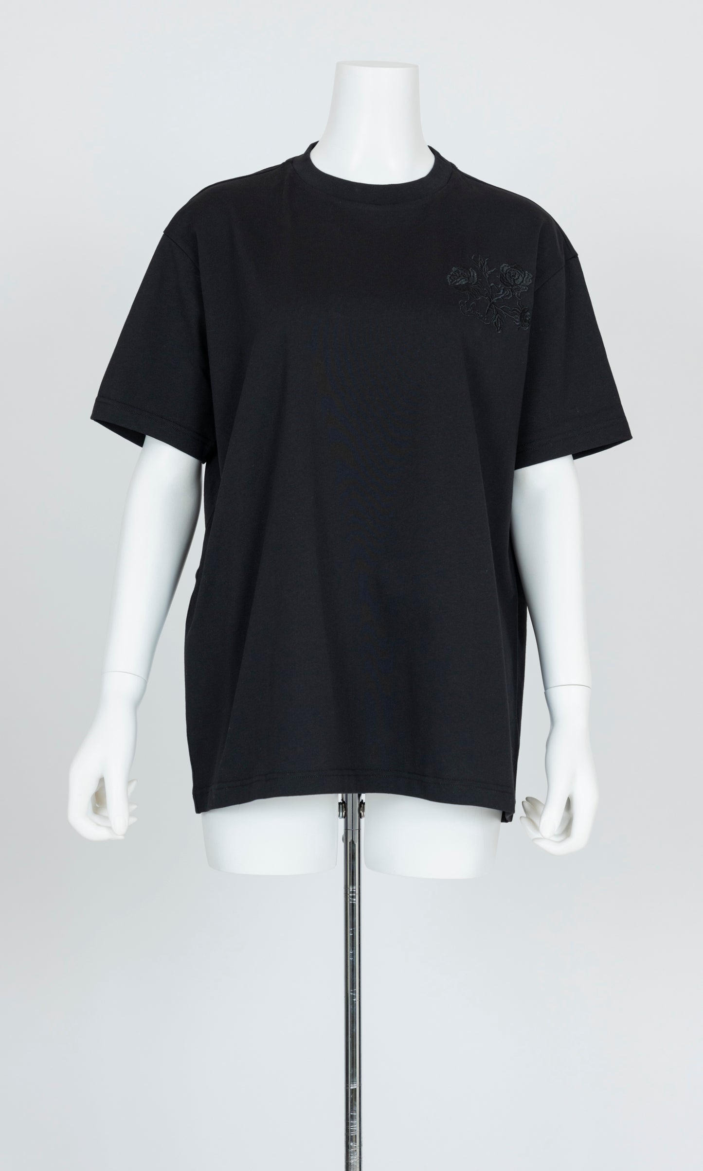 Logo & Rose Embroidered T-Shirt