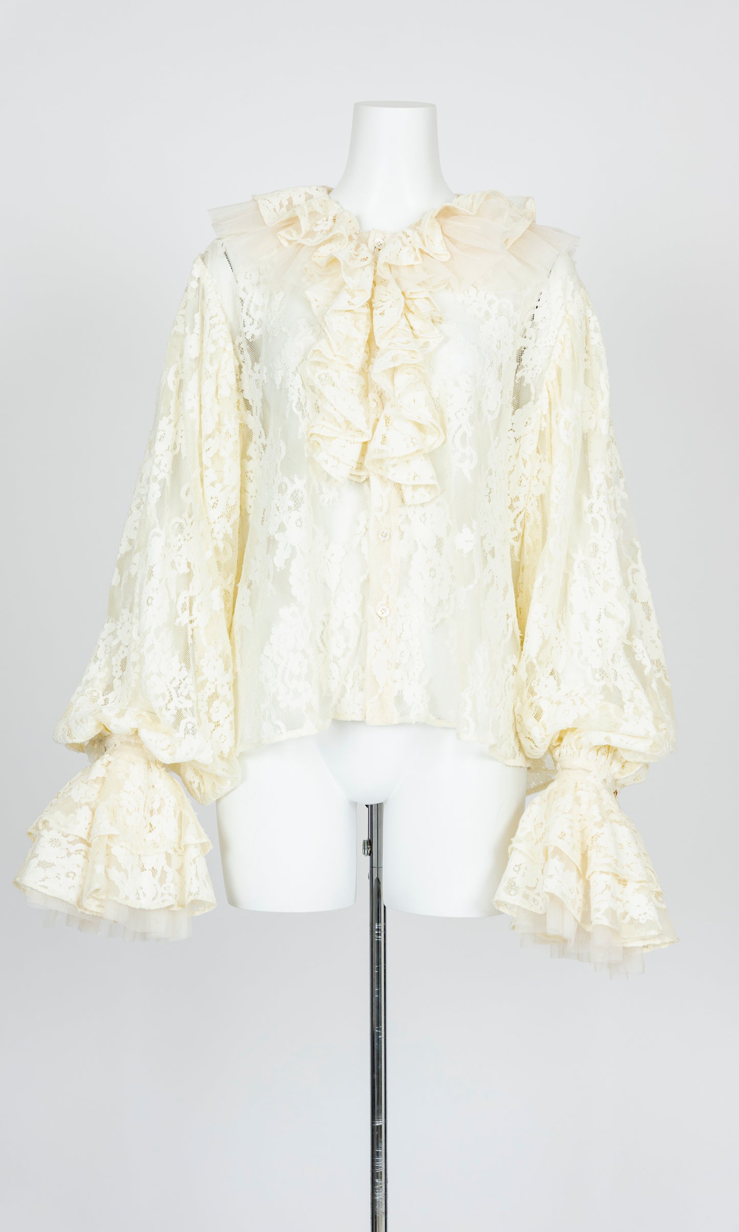 Tulle Layered Lace Shirt