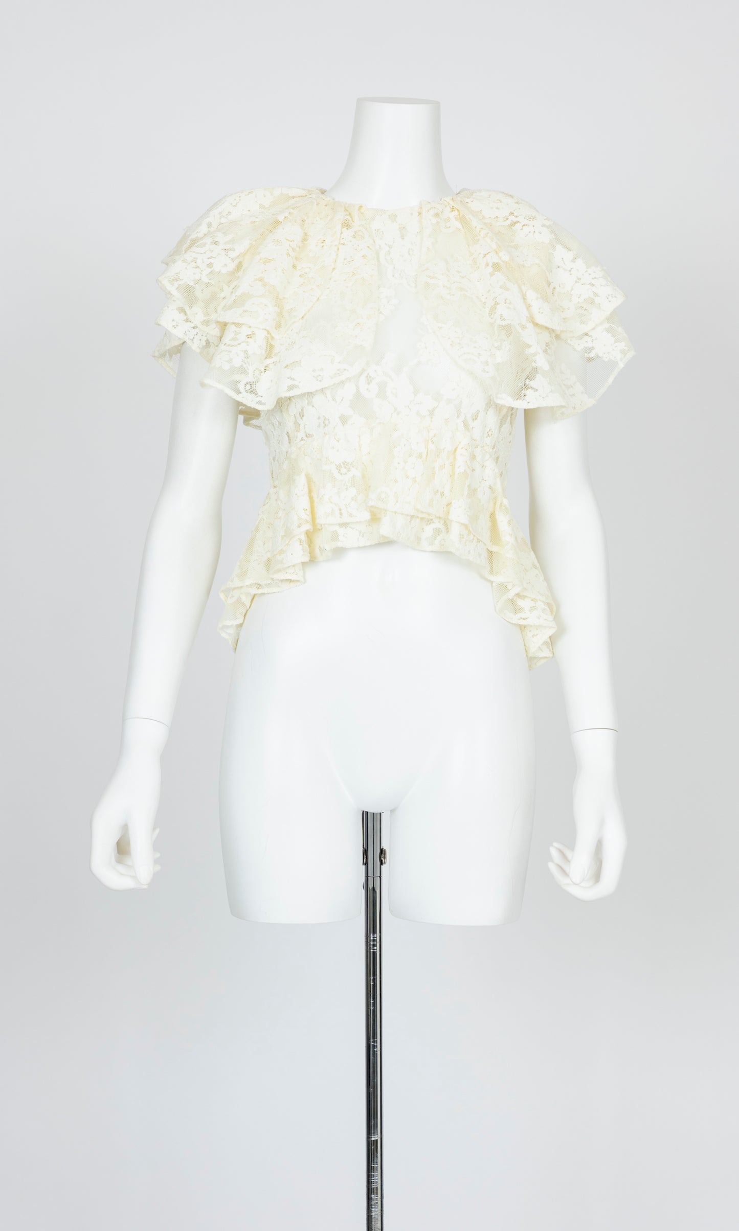 Double Collar Lace Top