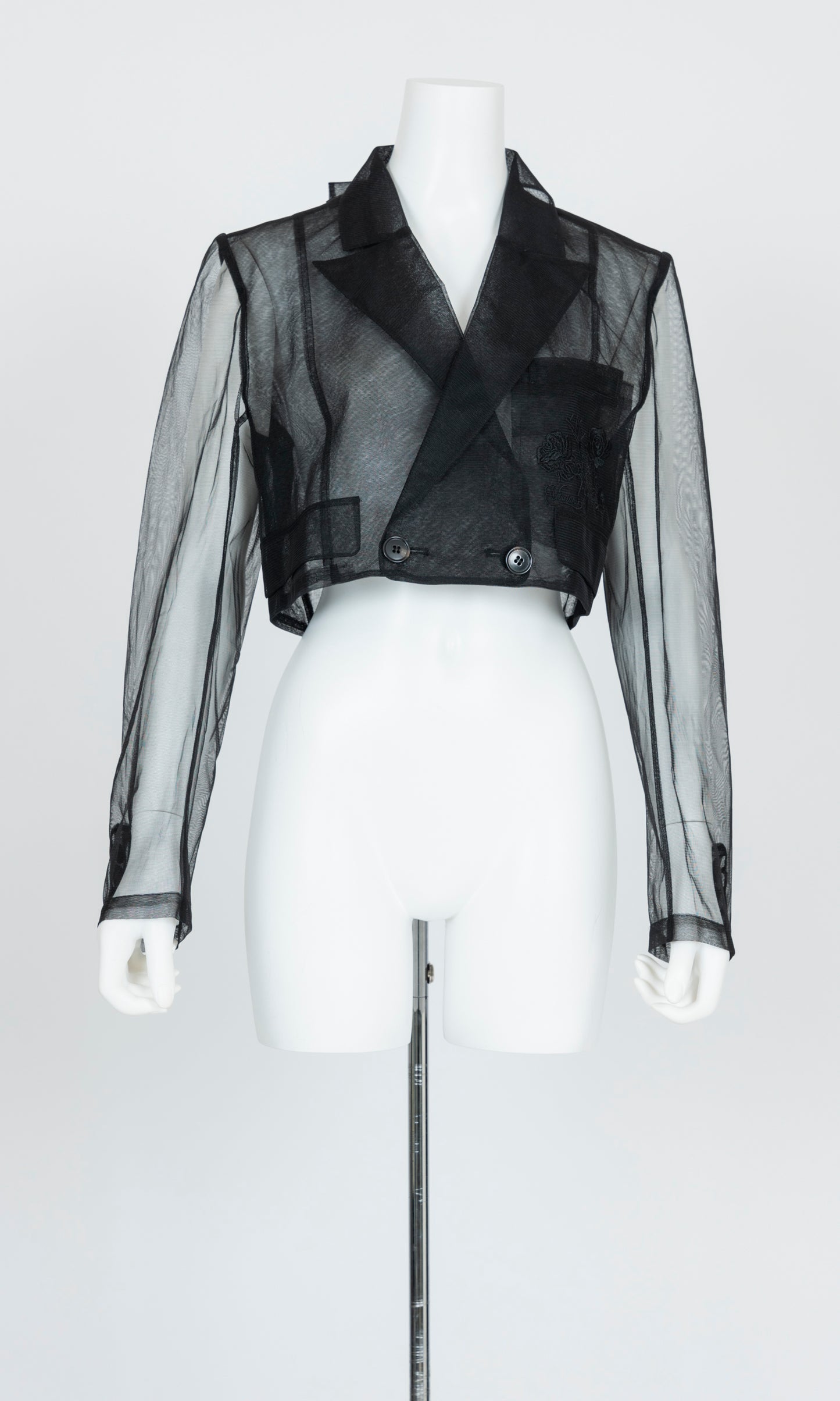 Tulle Cropped Blazer