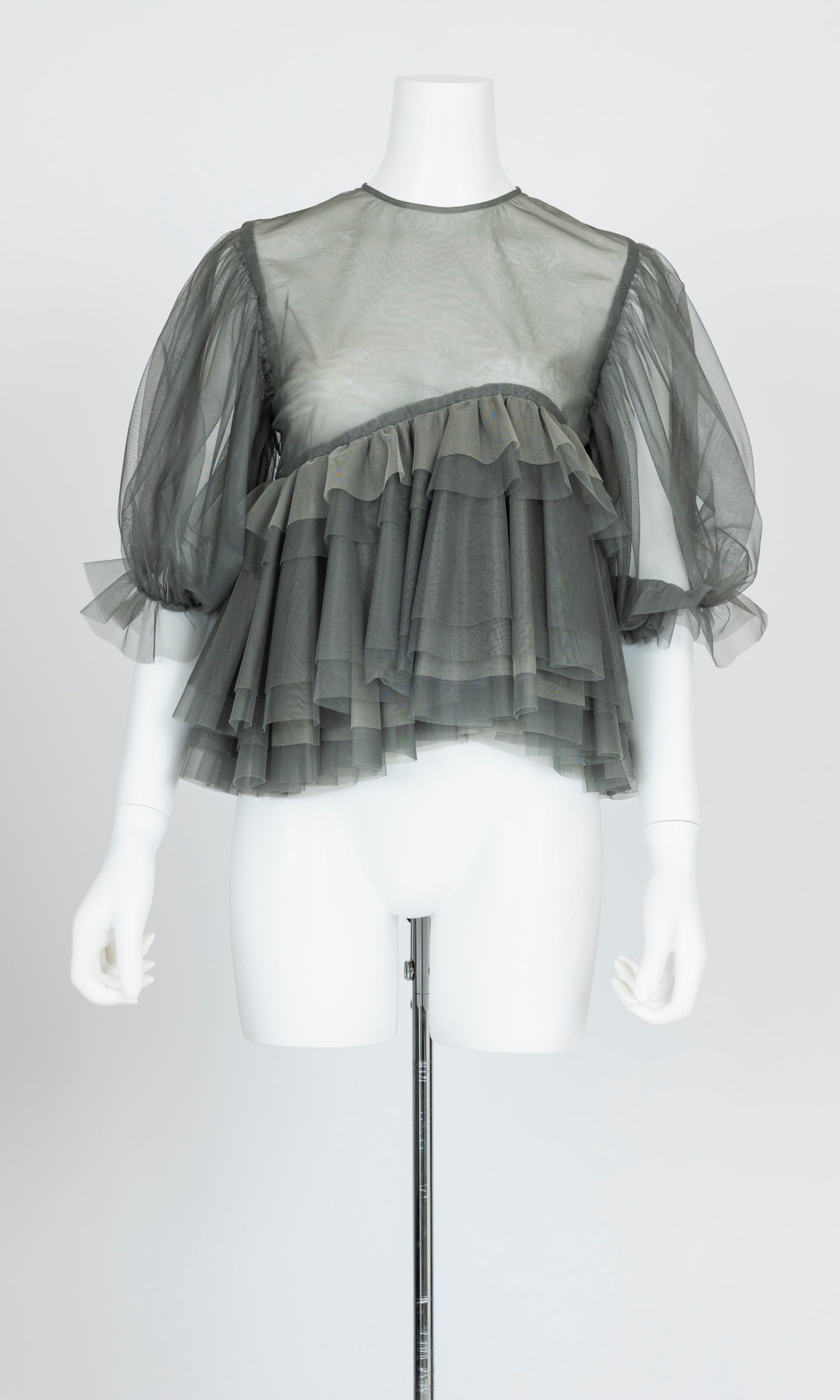 Tulle Puff Sleeve Top