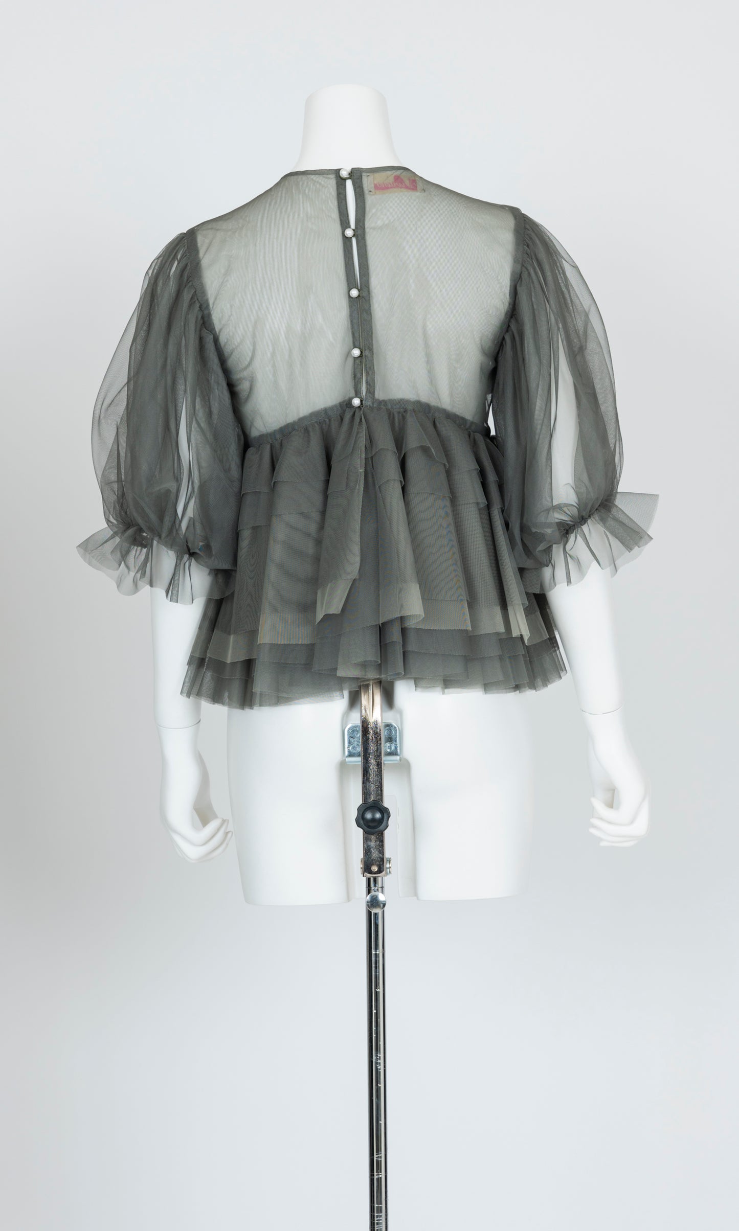 Tulle Puff Sleeve Top