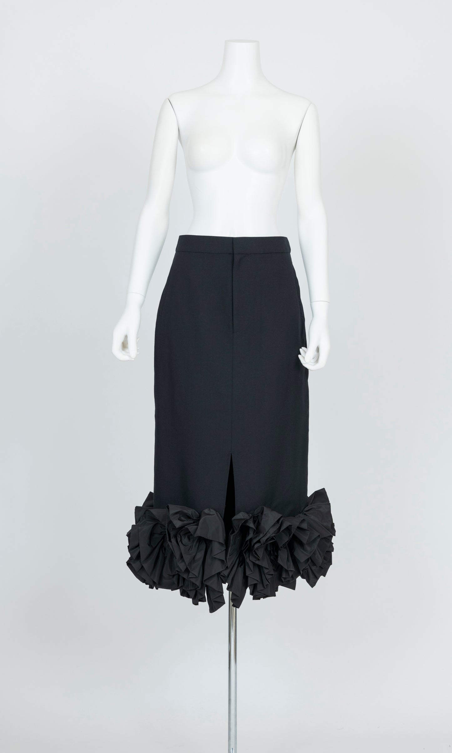 Flower Hem Midi Skirt