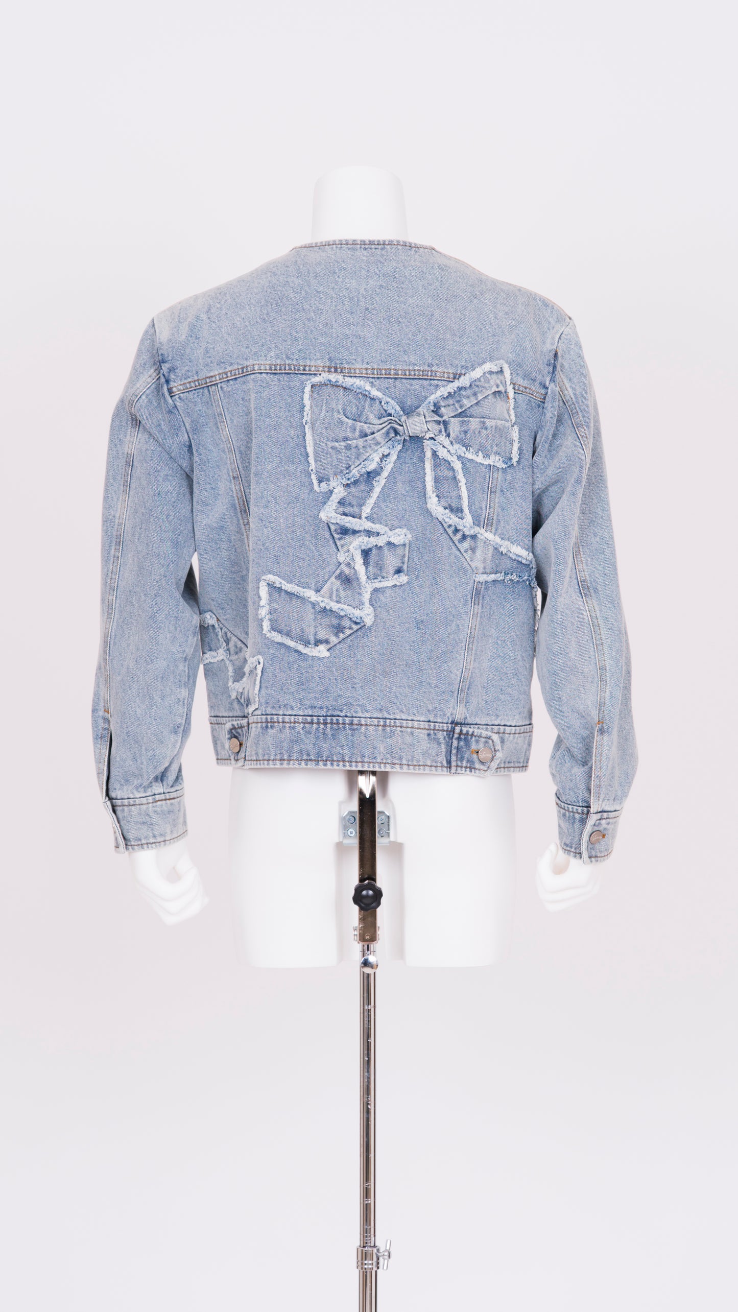 Ribbon Detail Denim Jacket