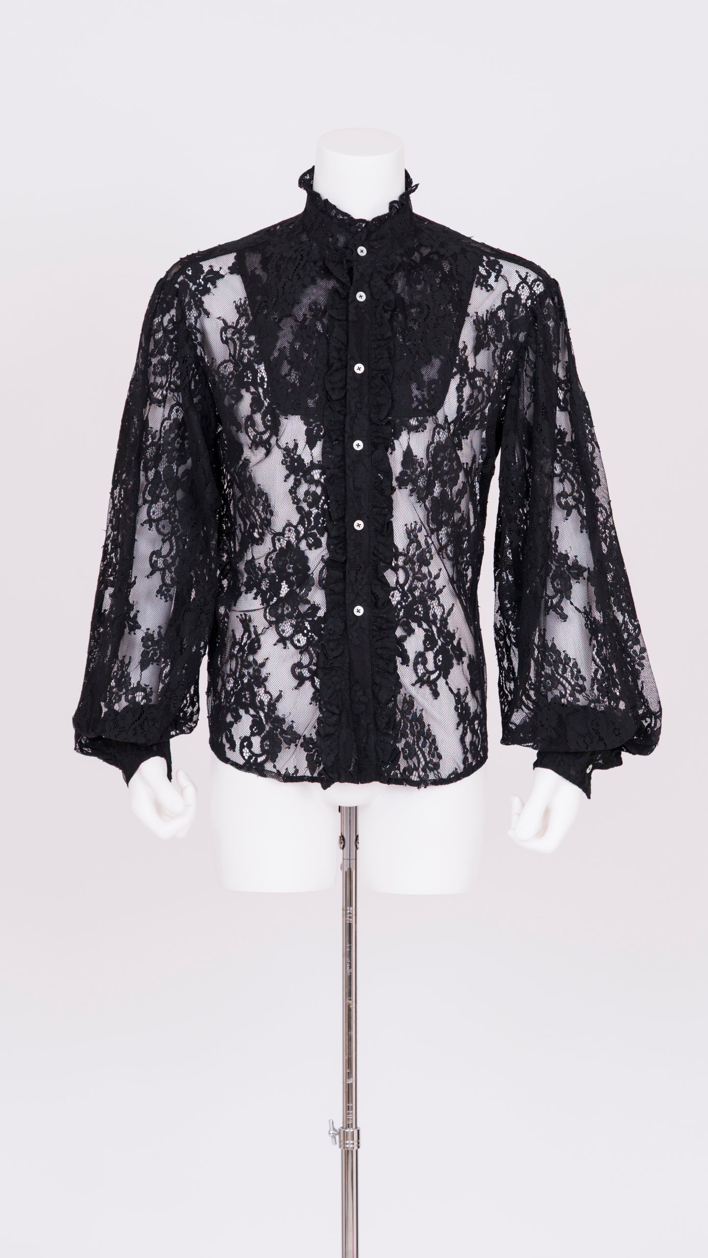 Ruffle Collar Lace Shirt