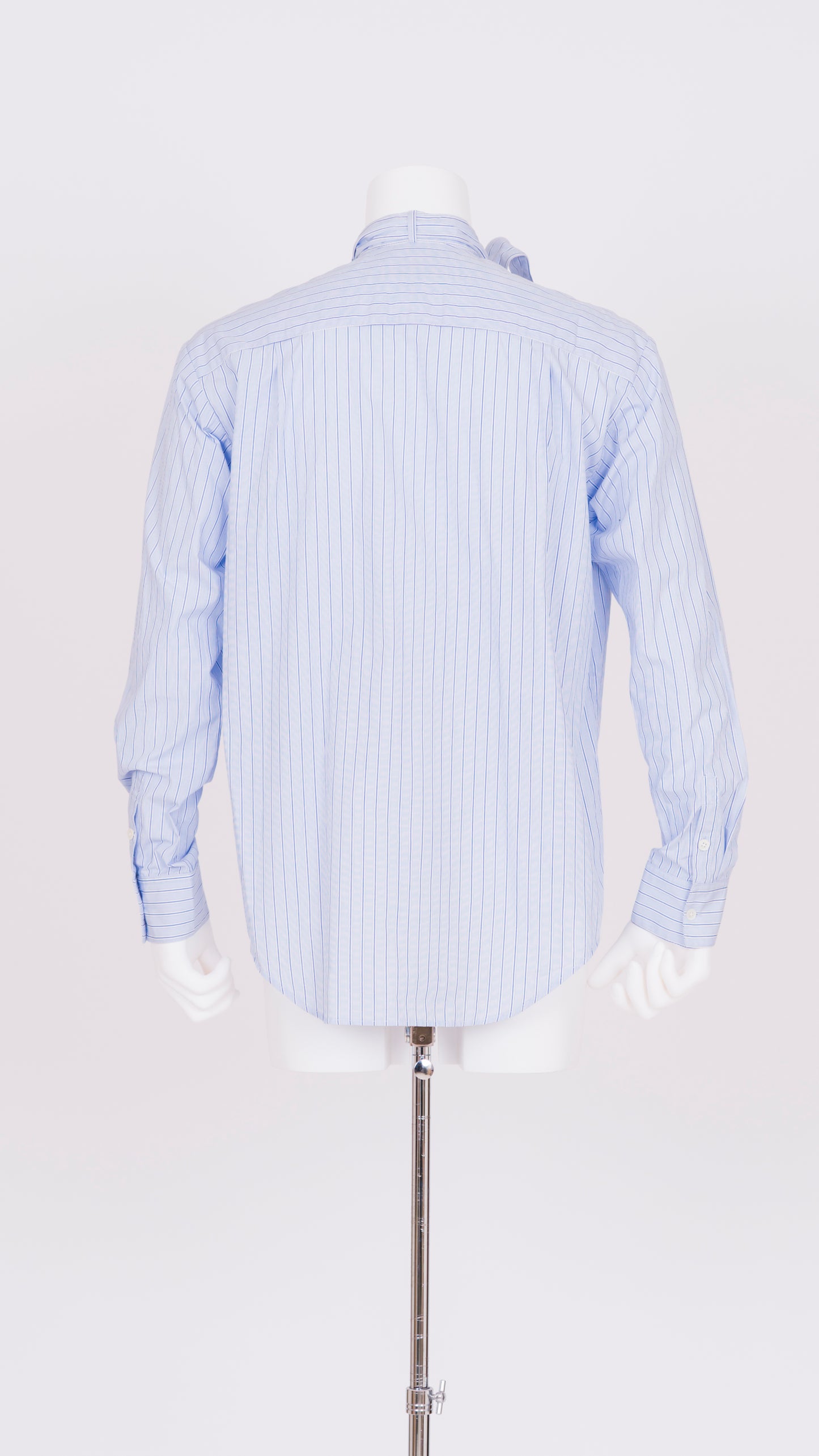 Wire Ribbon Collar Stripe Shirt