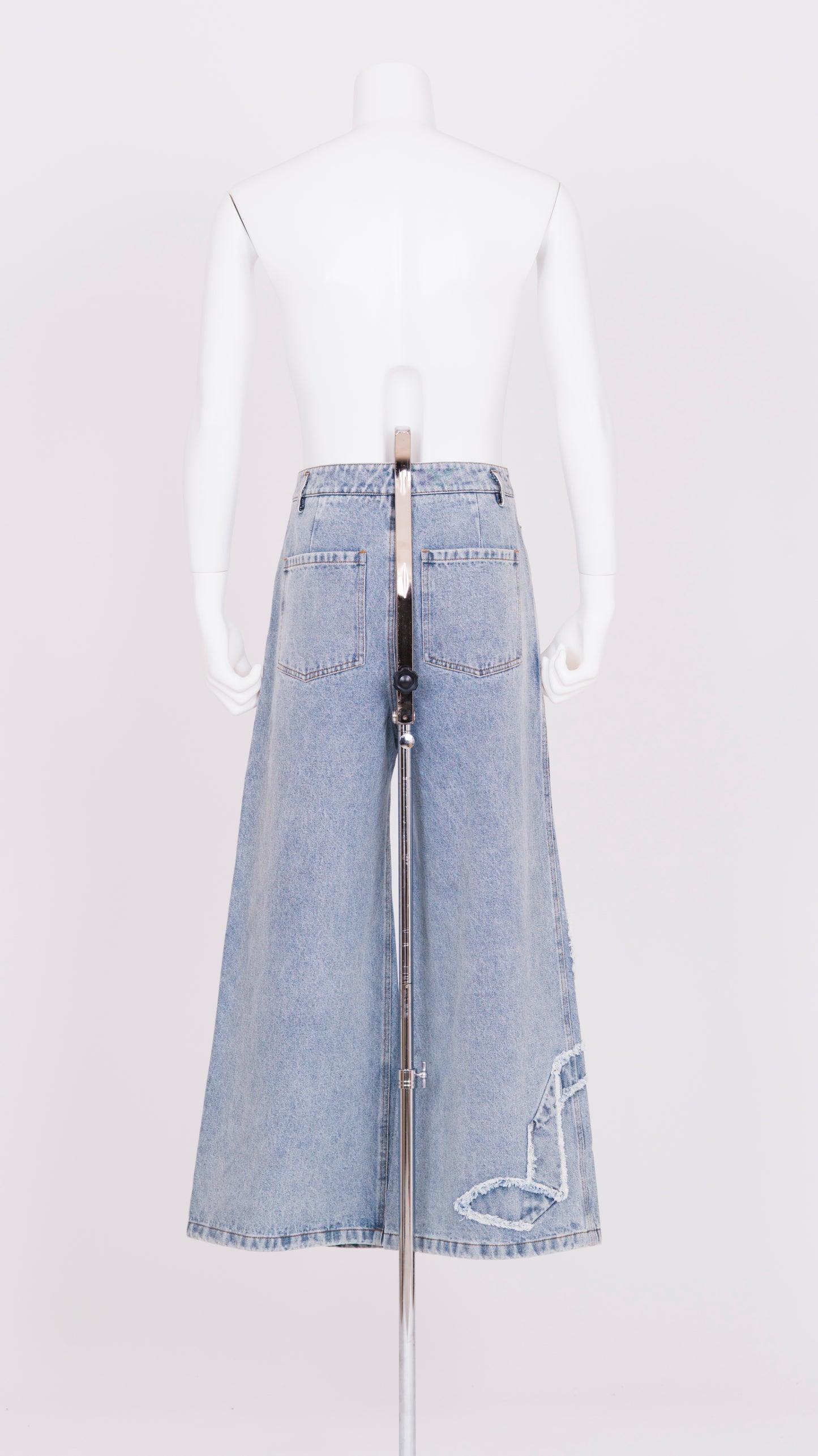 Ribbon Detail Denim Pants