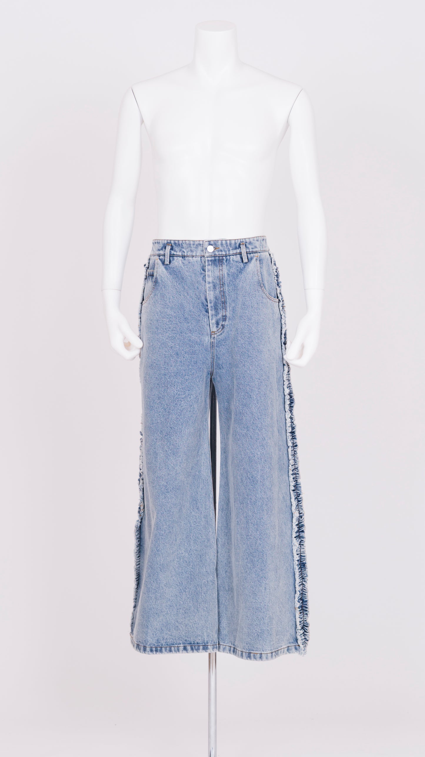 Ruffle Denim Pants