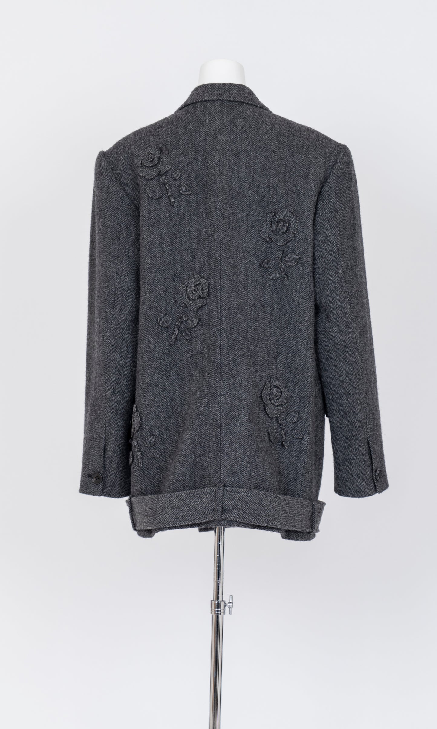 Flower Applique Oversized Blazer