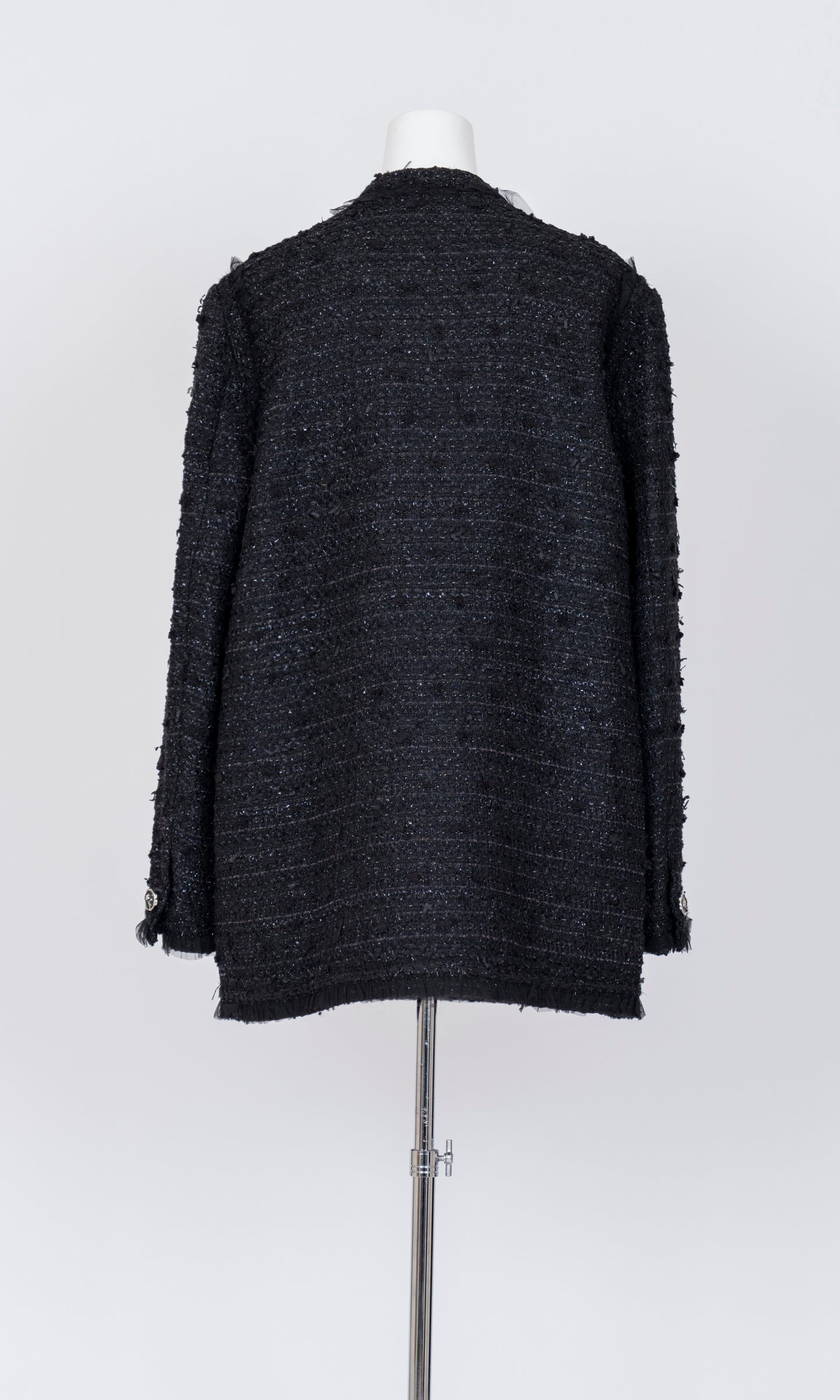 Tulle layered Tweed Jacket