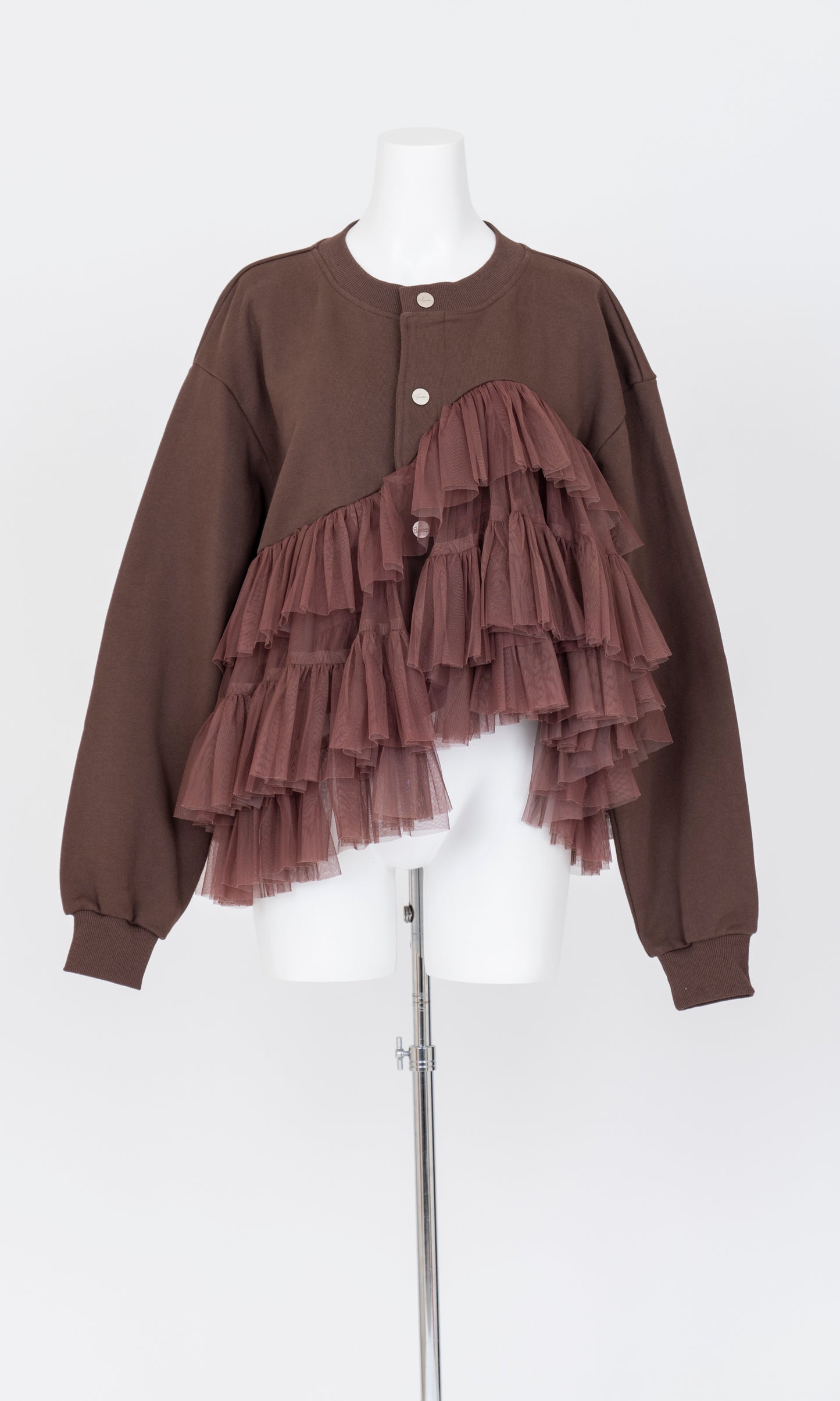 Tulle Jersey Cardigan