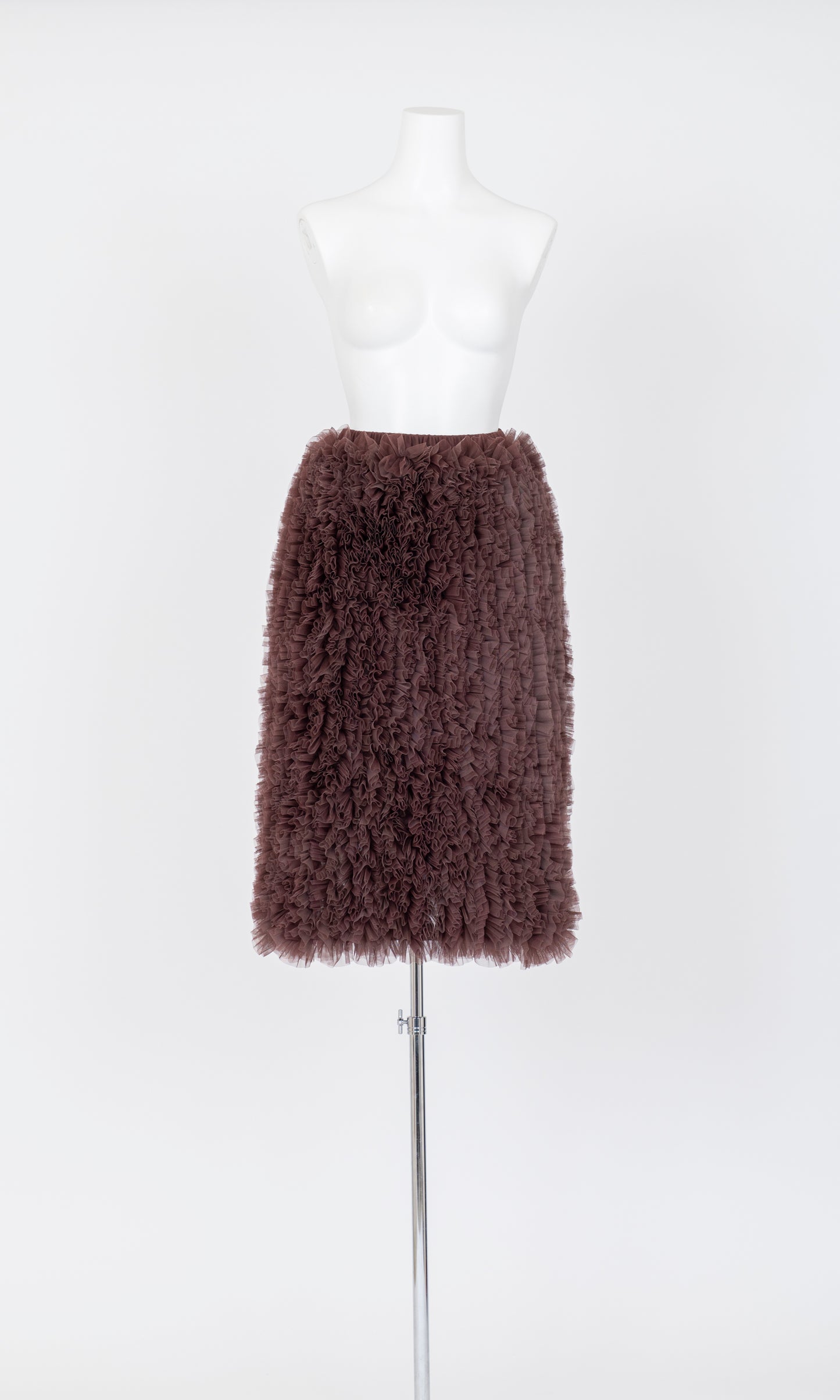 Ruffle Tulle Midi Skit