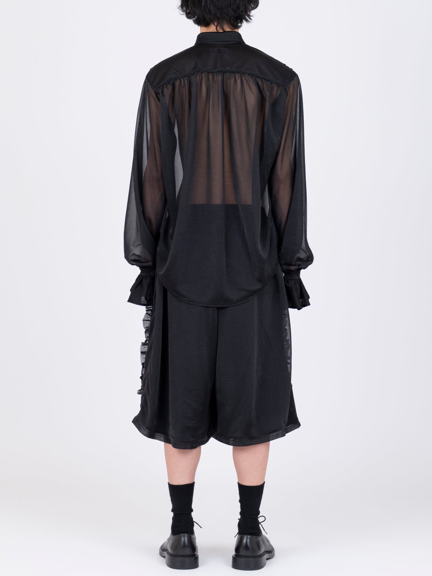 Detachable Ribbon Collar Chiffon Shirt