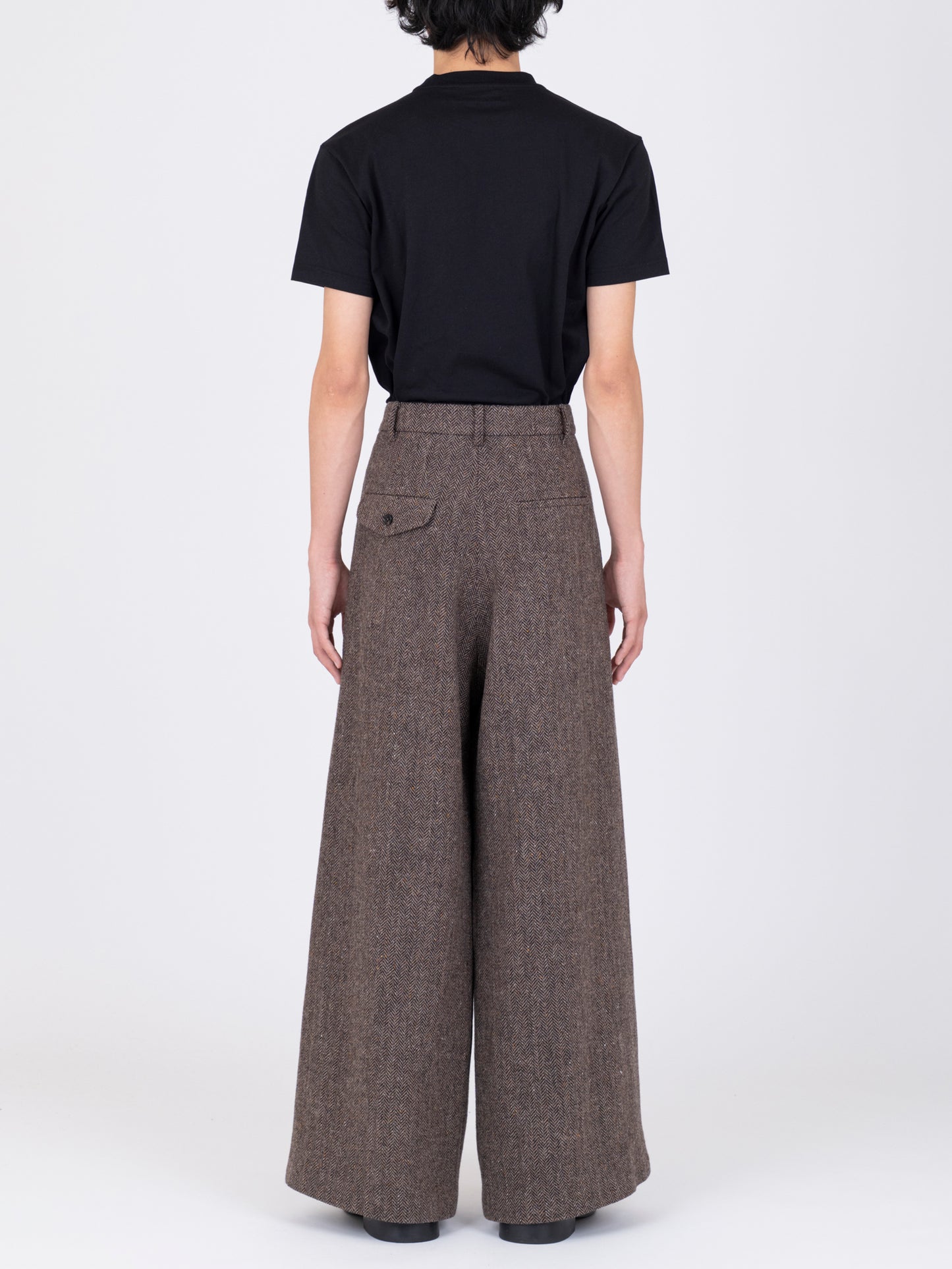 Herringbone Wide Trousers