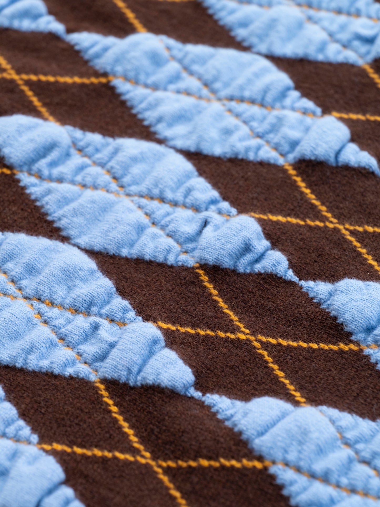 Felted Yarn Argyle Scarf