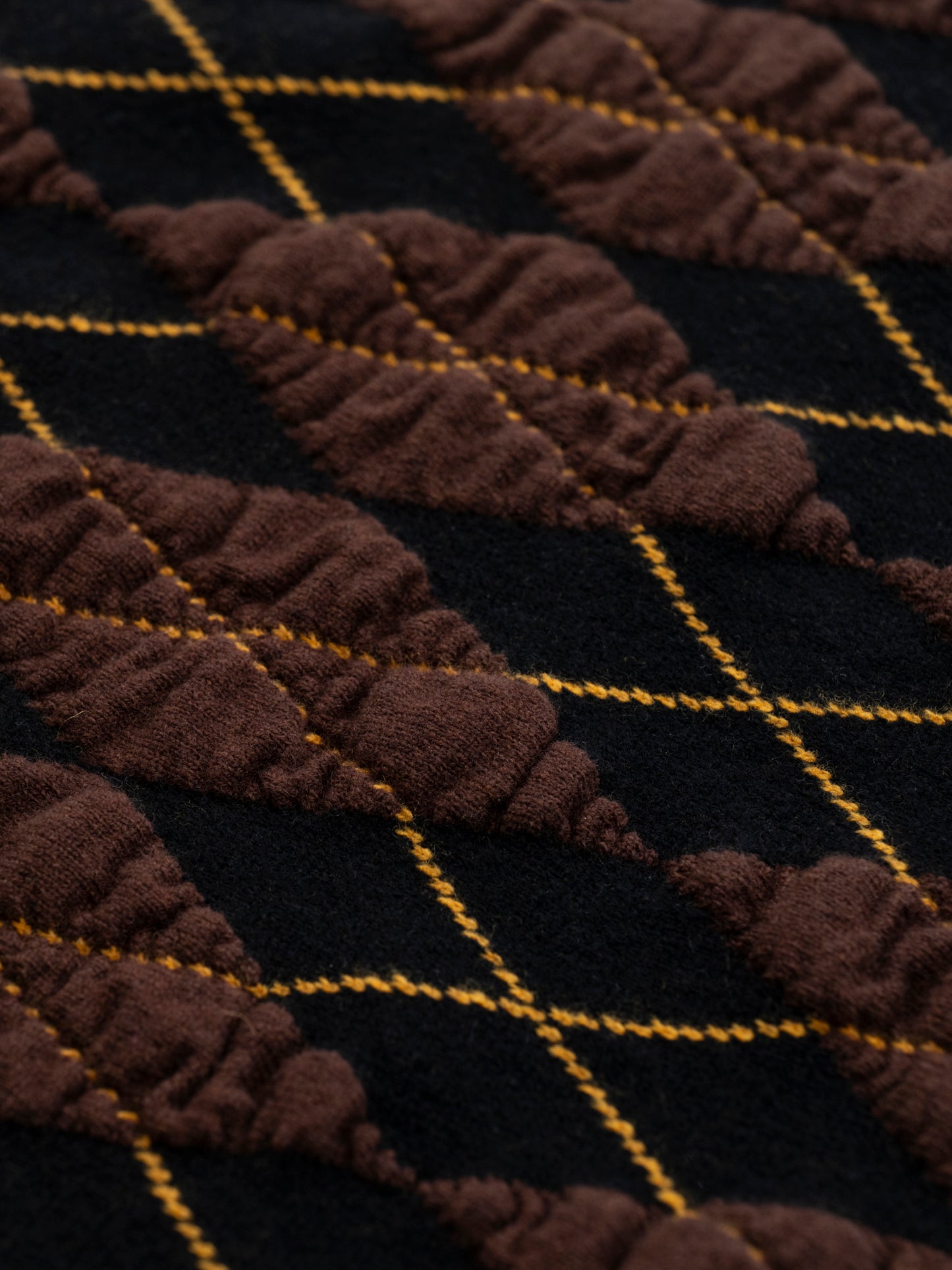 Felted Yarn Argyle Scarf