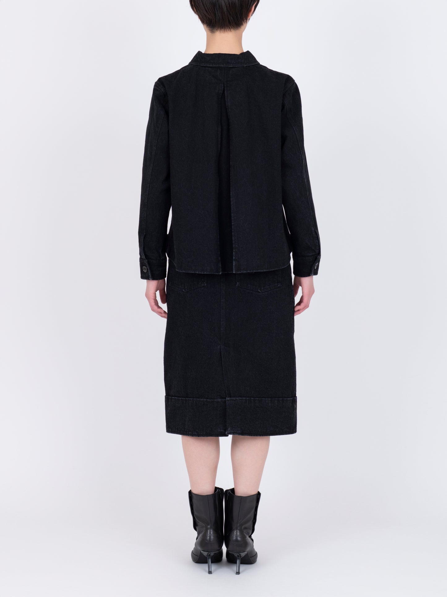 Matelasse Denim Plis Creux Jacket