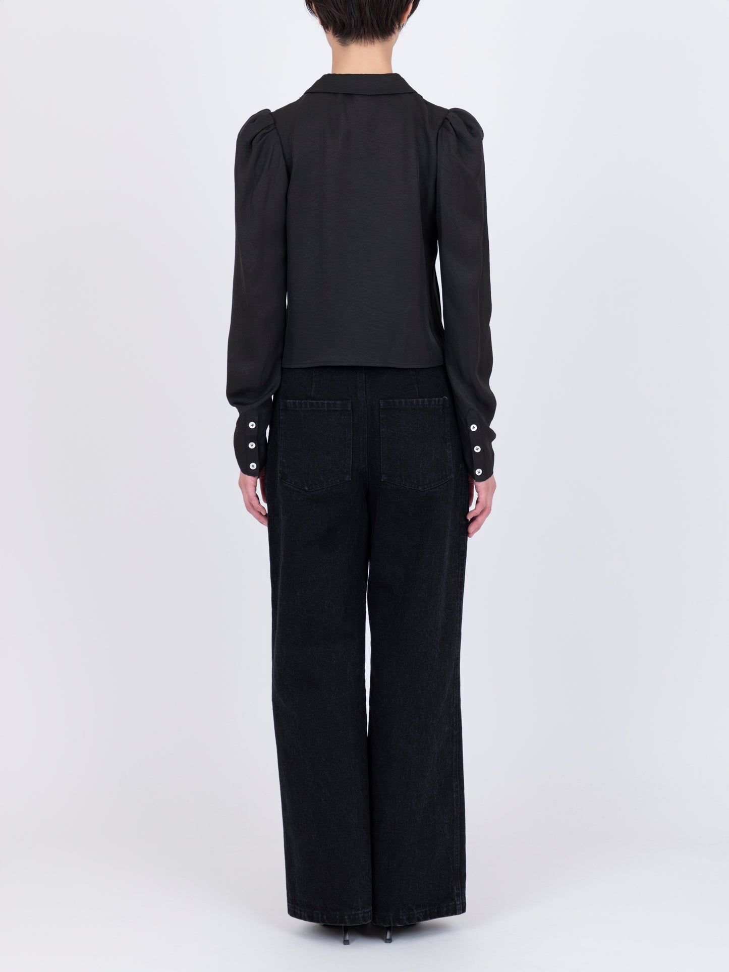 Plis Volant Blouse