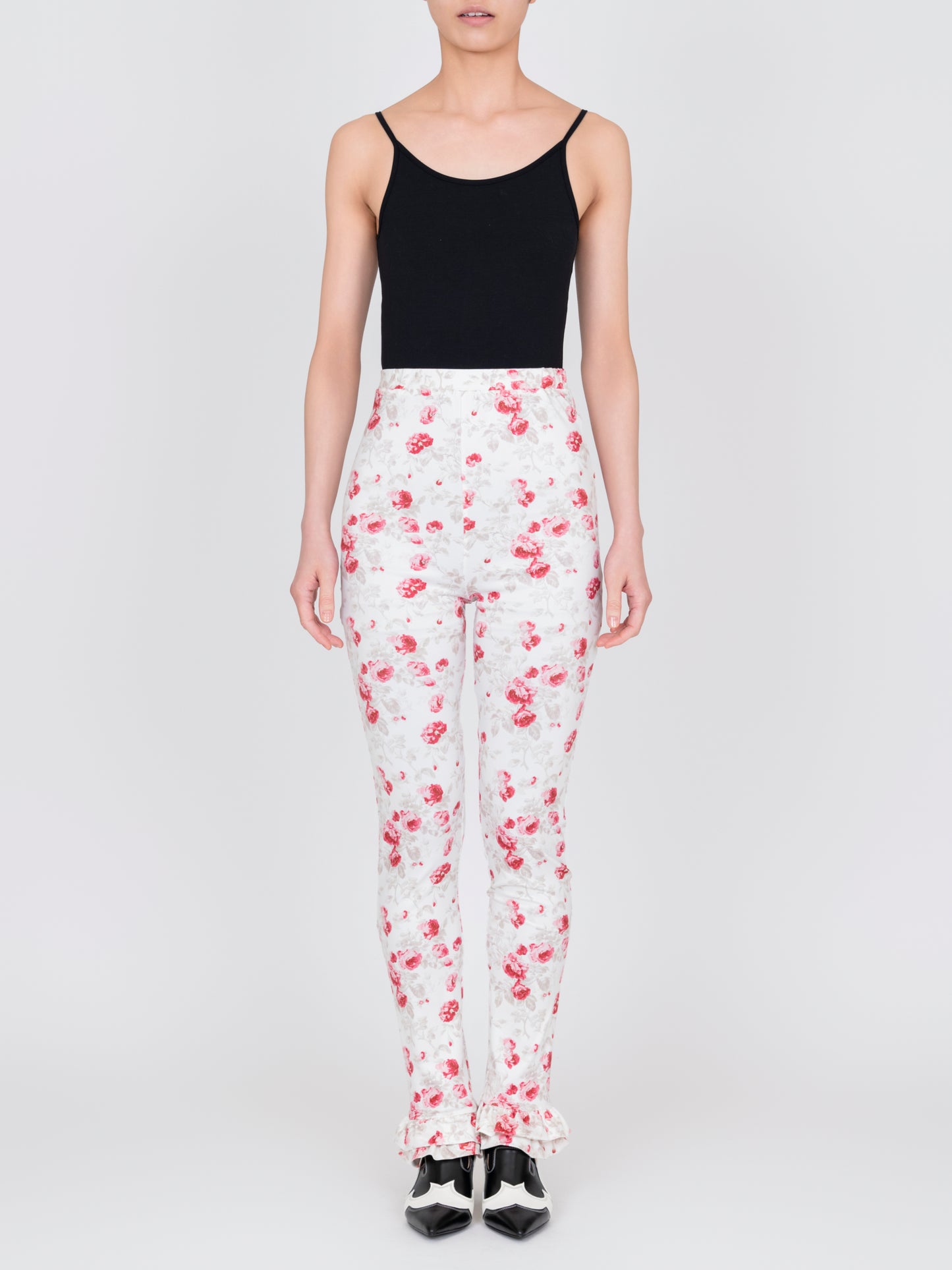 Ruffle Elastic Leggins